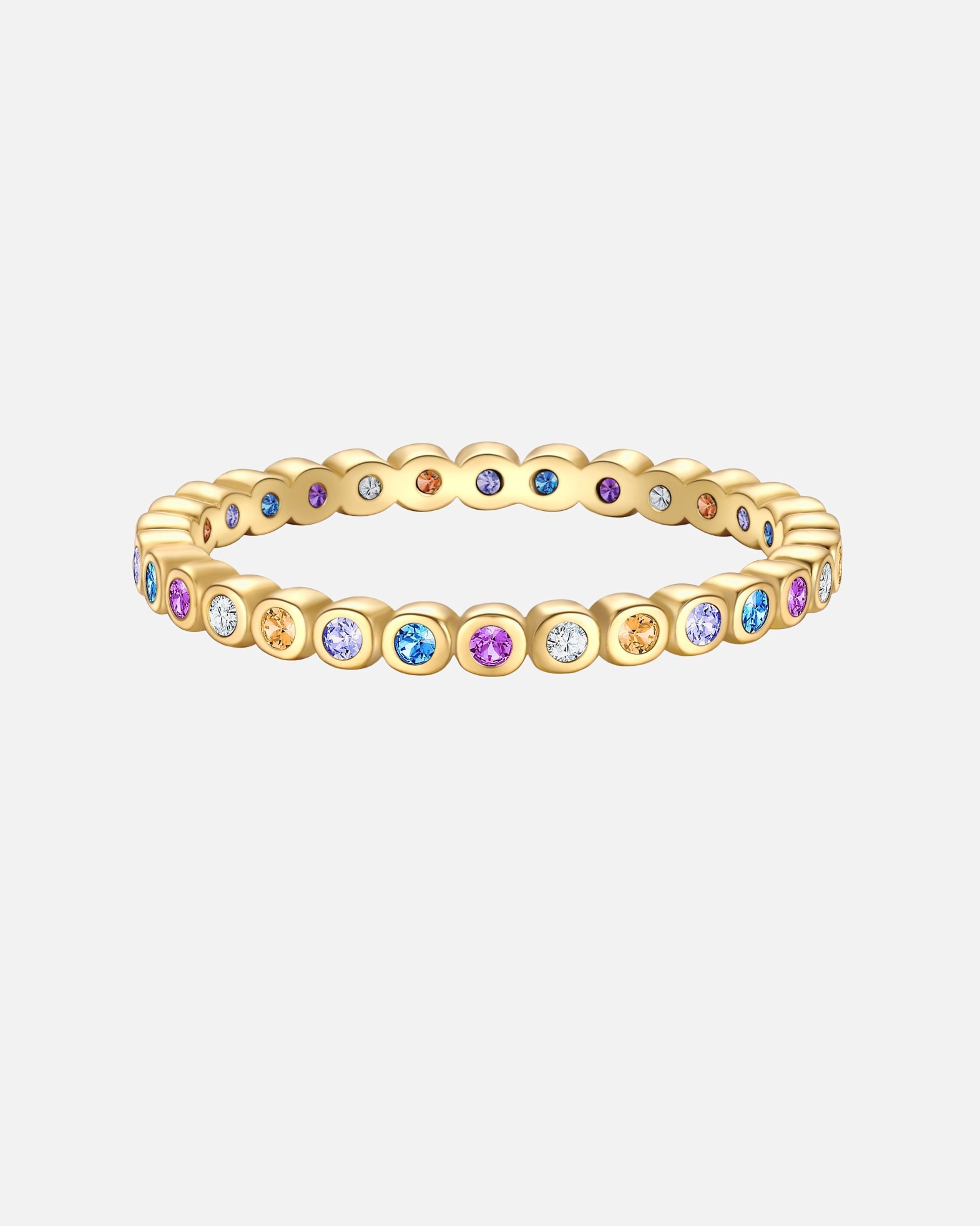 Bague pour Femme Glanzstücke München Bague en Argent Sterling en or jaune avec Zirconium 58