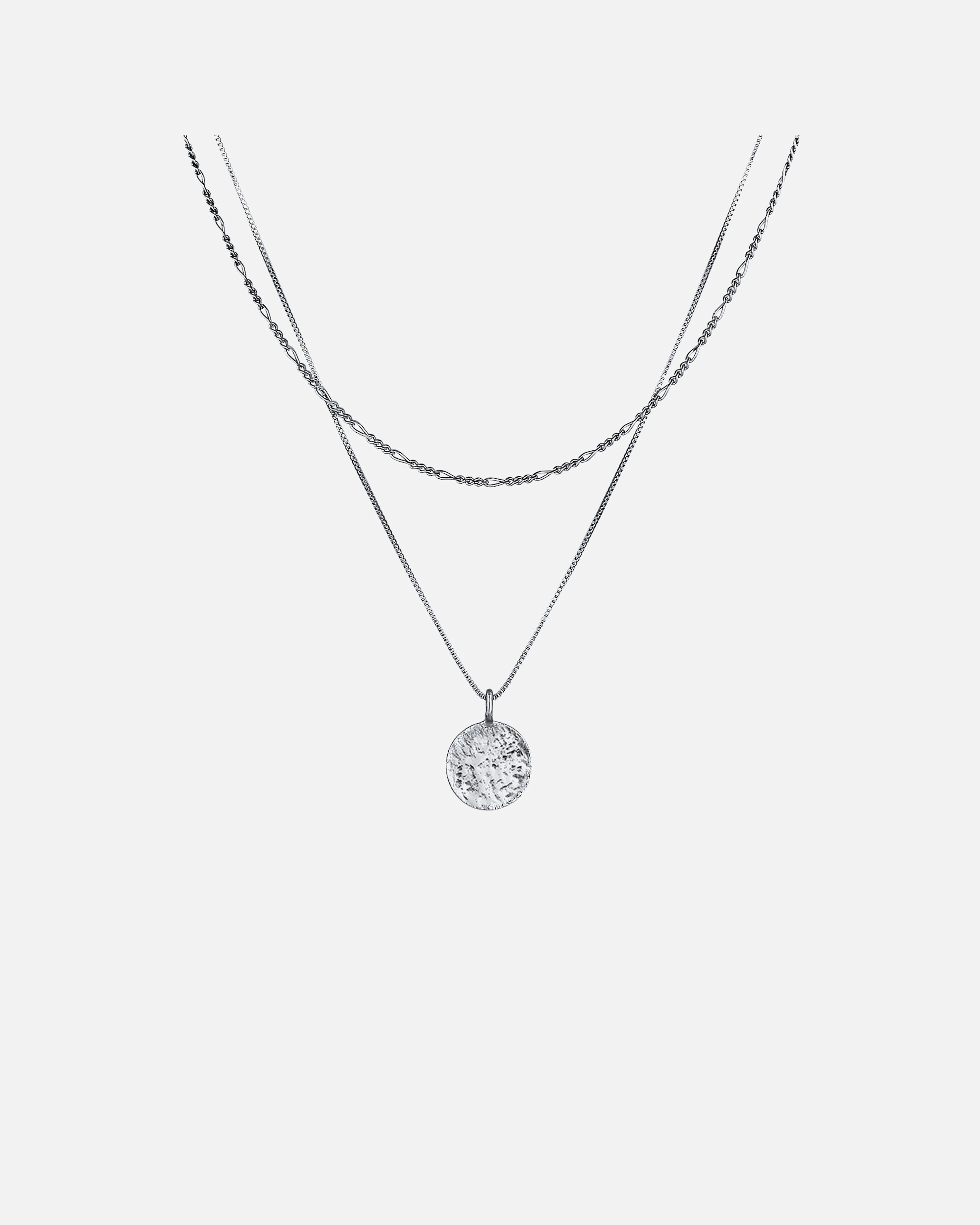 Collier pour Homme KUZZOI Hommes Couches Figaro Vénitien plaquettes 925 Argent Noir