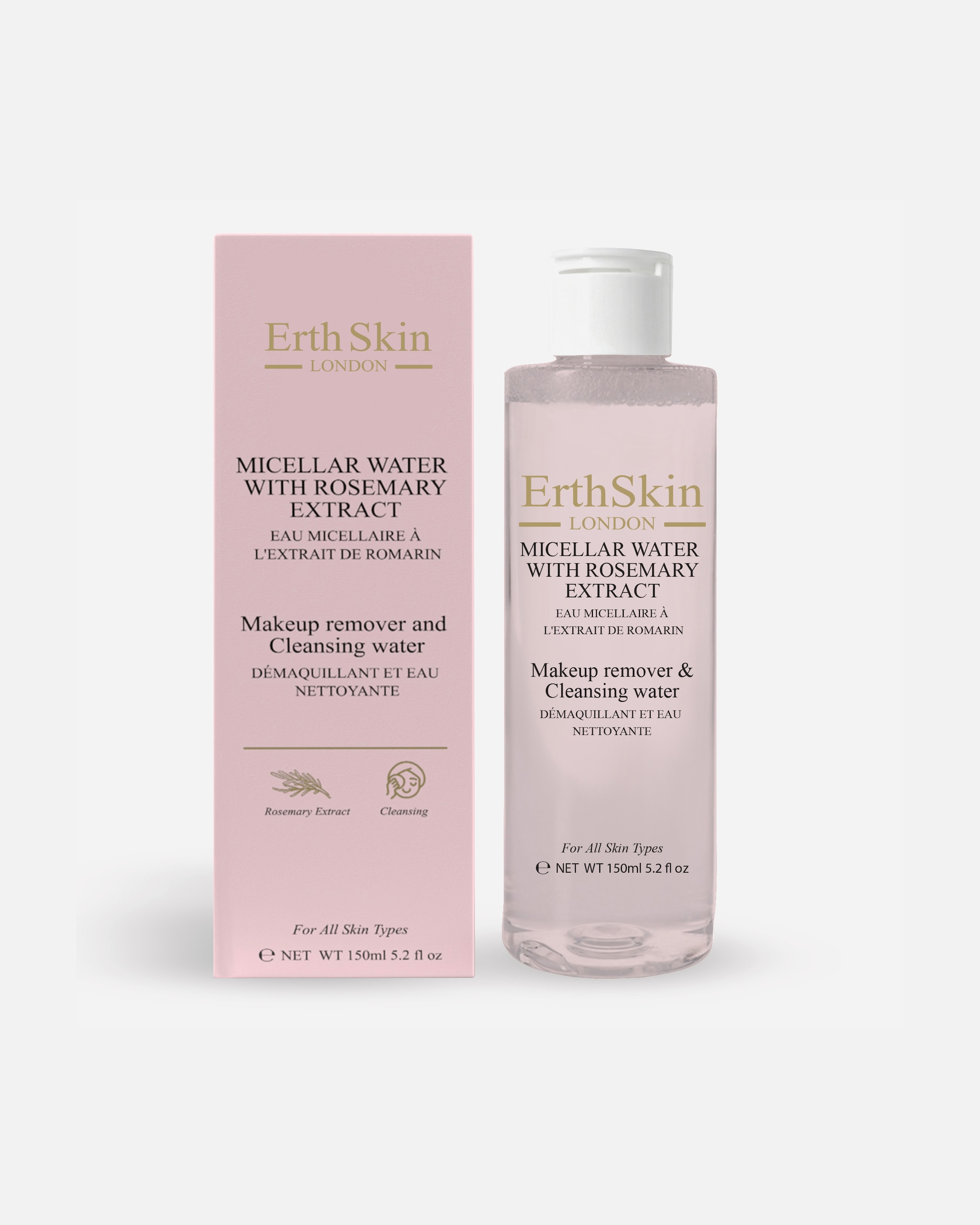 Eau micellaire pour Femme ErthSkin London Eau micellaire à l'extrait de romarin 1 pièce