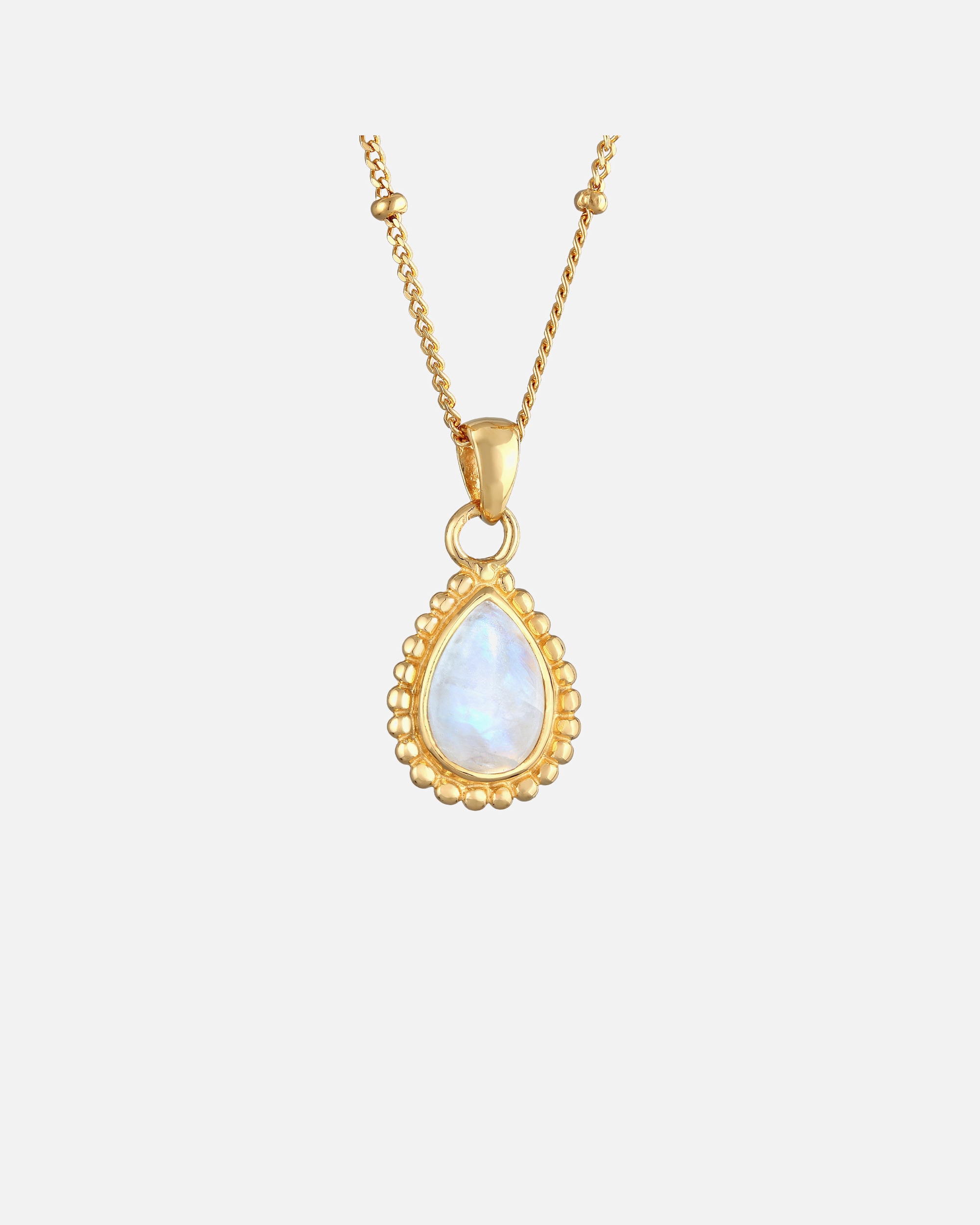 Collier pour Femme Elli Pendentif femme goutte avec pierre de lune en argent sterling 925 goldfarben