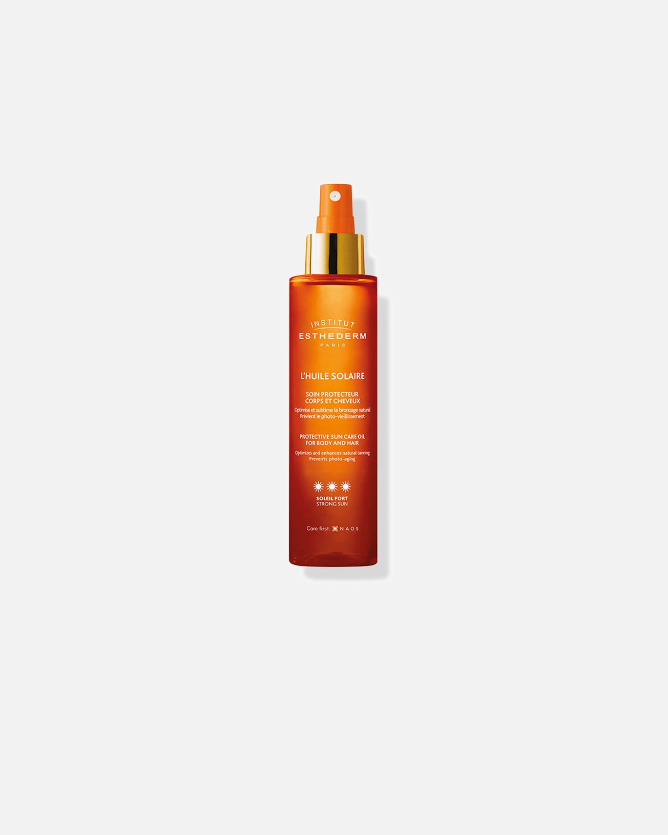 Spray solaire pour Unisexe Institut Esthederm L',HUILE SOLAIRE spray solaire fort corps et cheveux 150 ml