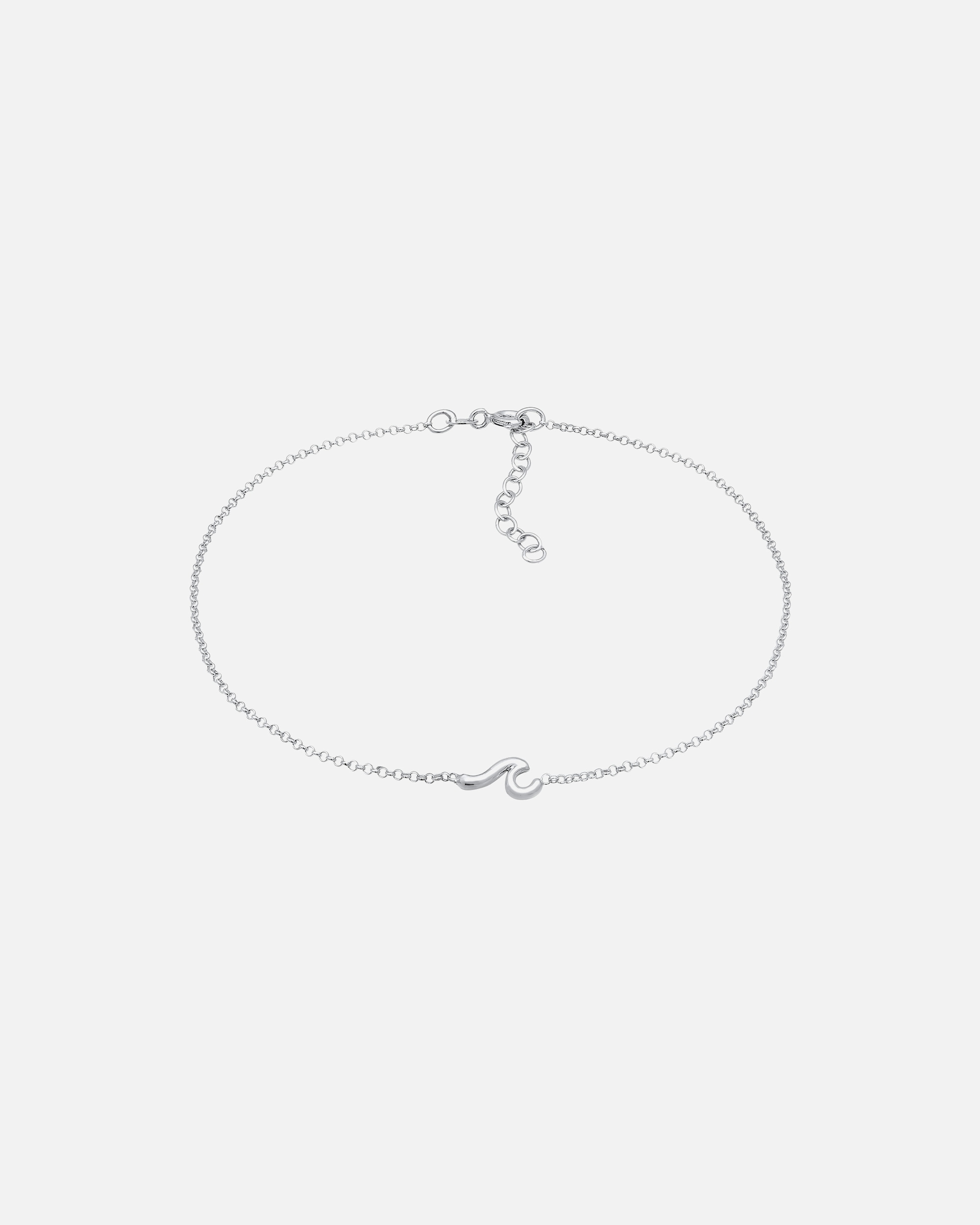 Bijoux pour Femme Elli Femmes Bracelet de cheville Pendentif Vagues Maritimes Basic en argent sterling 925 25