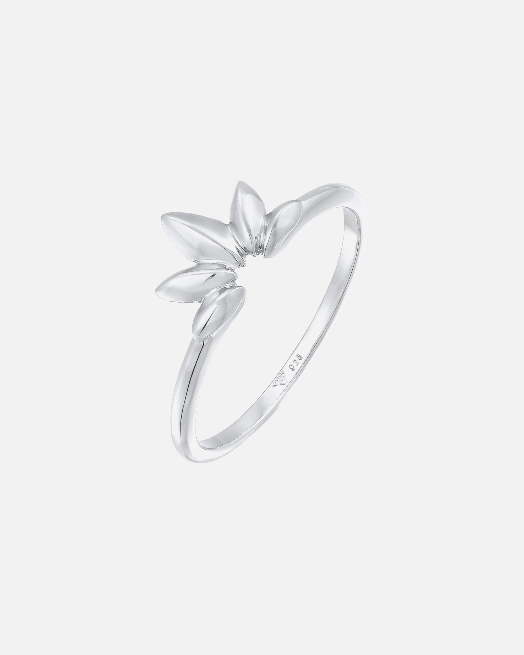 Bague pour Femme Elli Femmes forme feuille nature élégante en argent sterling 925 52