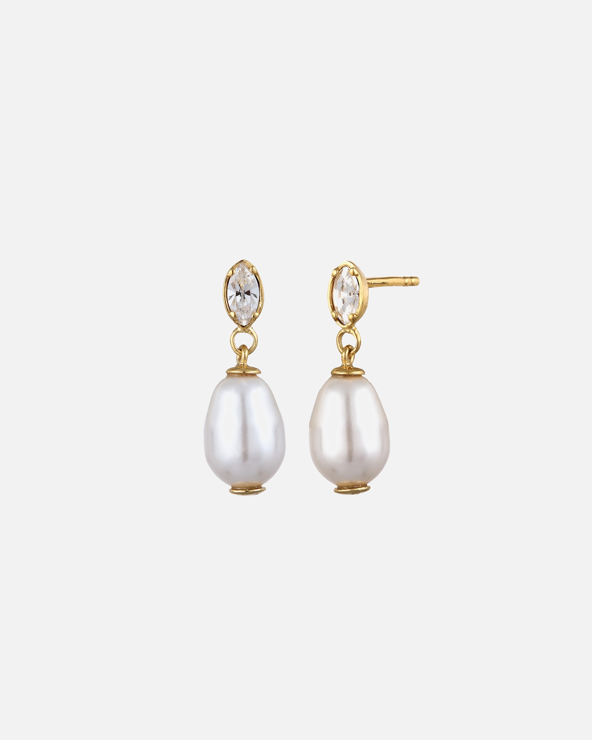 Boucles d'oreilles pour Femme Elli Clous d'oreilles Perles Synthétiques Blanc 925 Sterling Silver goldfarben