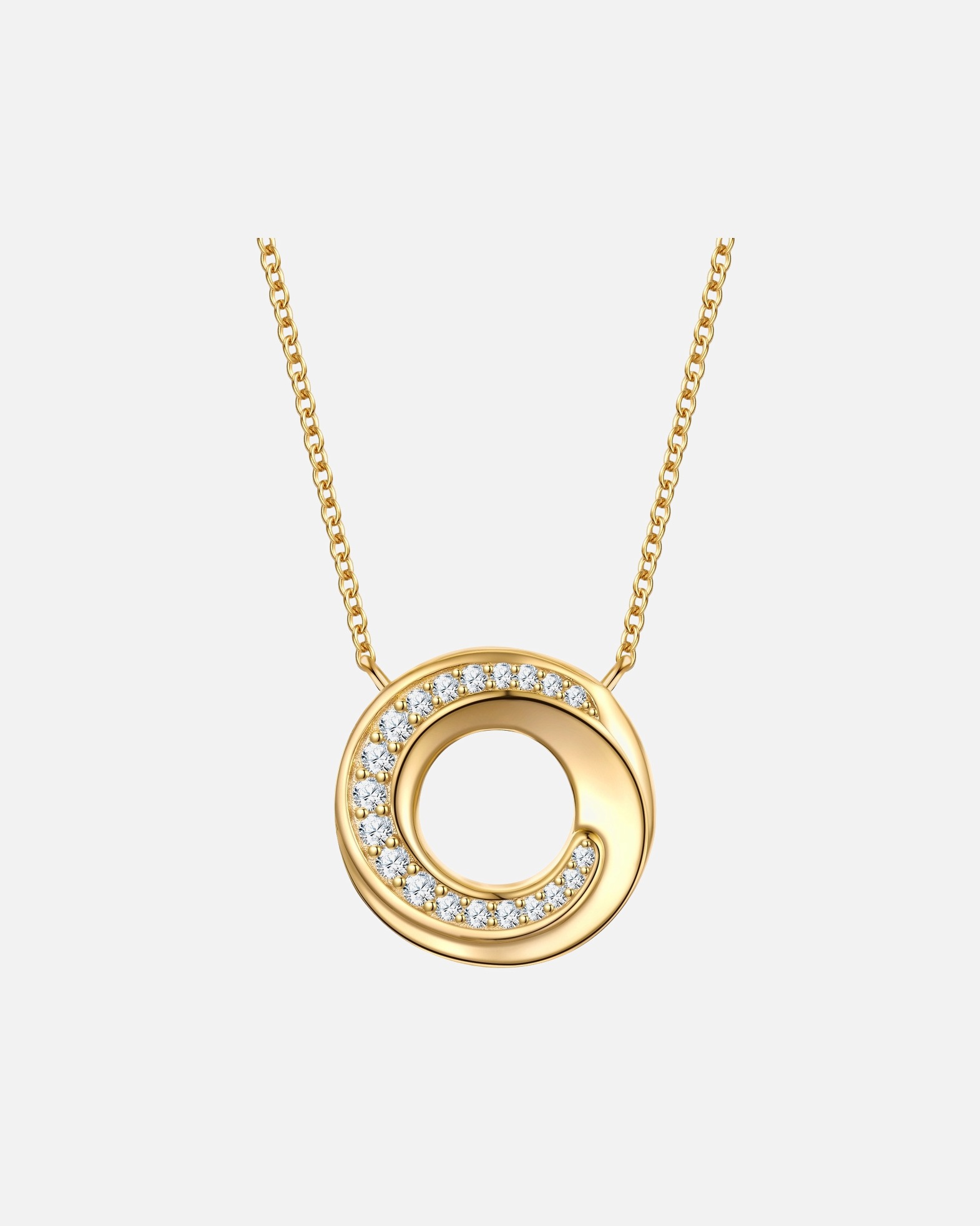 Collier pour Femme Rafaela Donata Chaîne en Argent sterling en Or jaune Chaîne de base 42,0 + rallonge de 5,0 cm