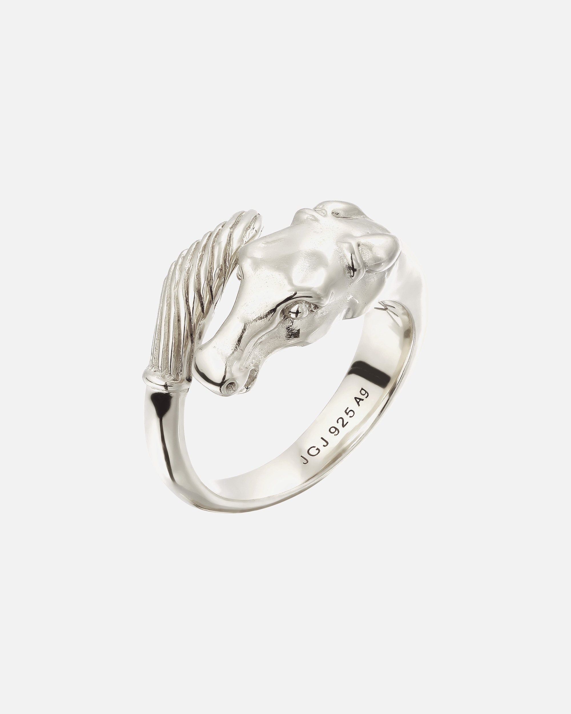 Bague pour Homme KUZZOI Bague argent homme cheval 925 Sterling Silver 60