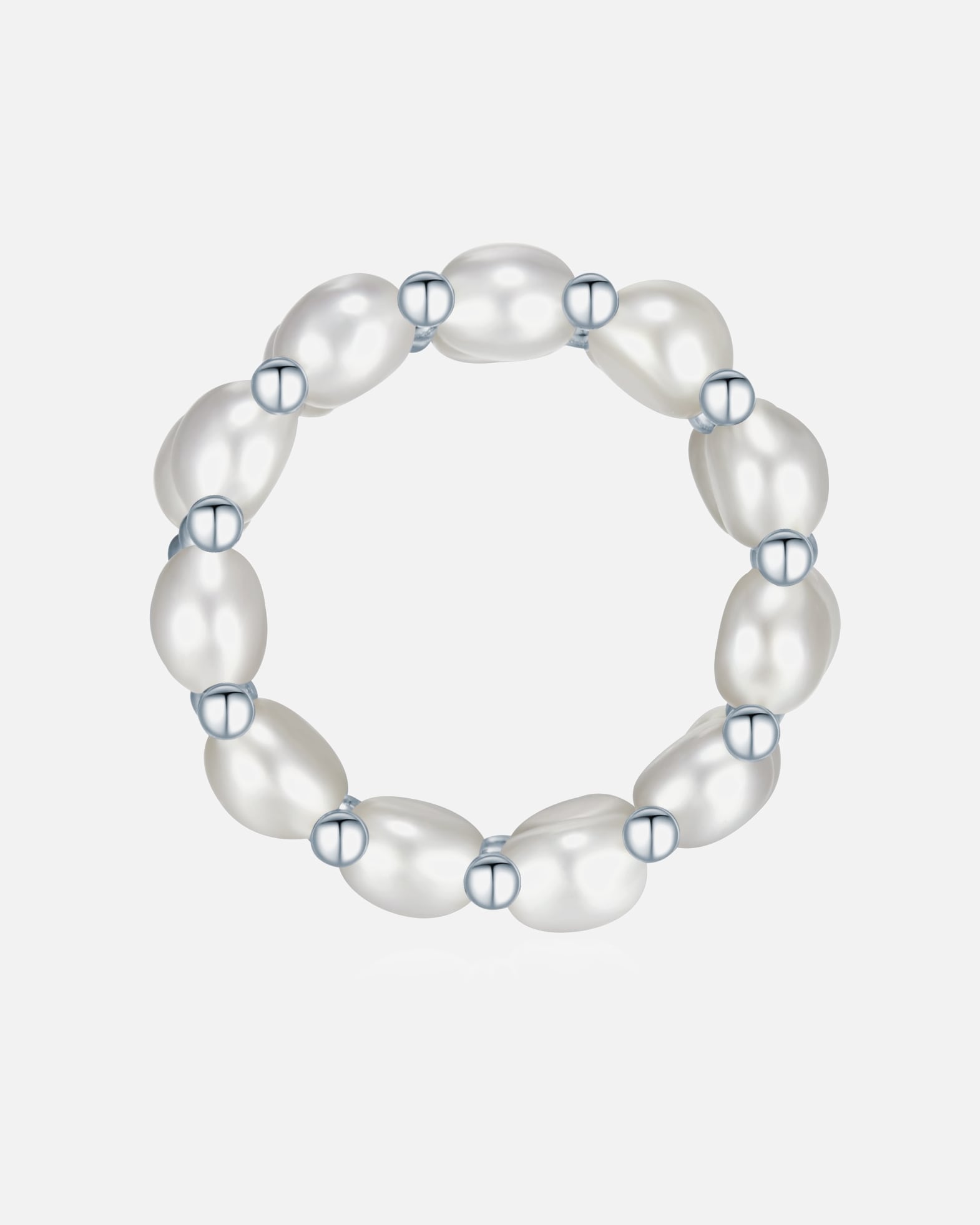 Bague pour Femme Valero Pearls Bague avec perle Perle de culture d'eau douce Perle de culture d'eau douce en Gris One size