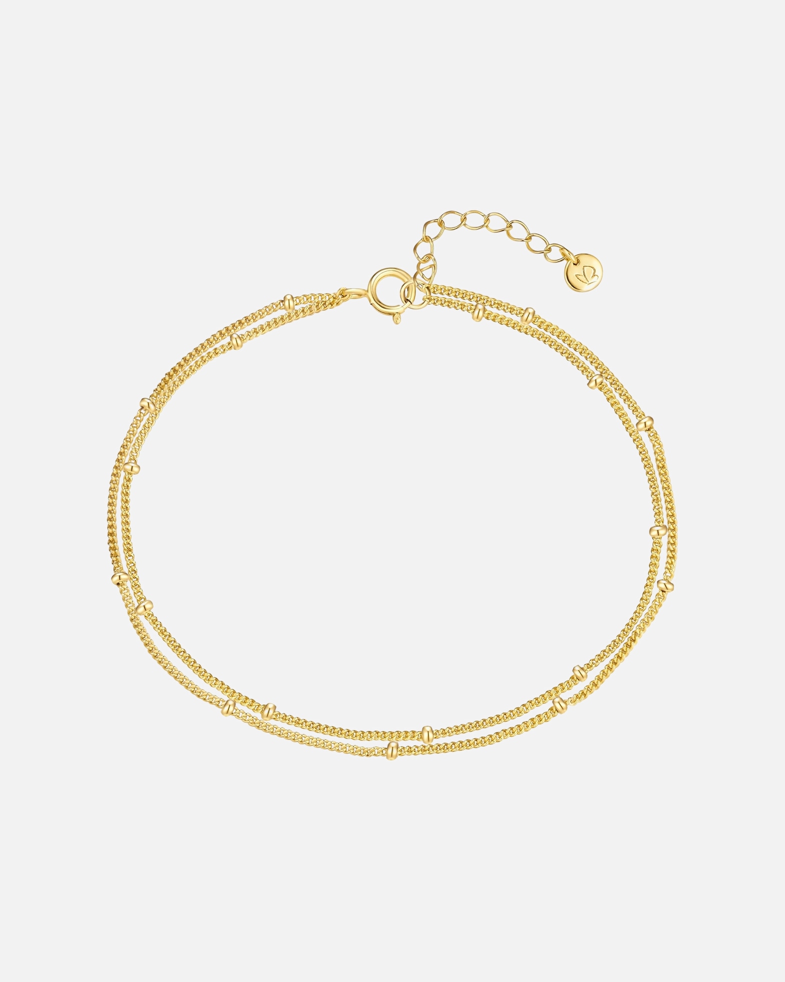 Bracelet pour Femme Glanzstücke München Bracelet en Argent Sterling en or jaune Longueur de base 17,0 + rallonge 3,0 cm