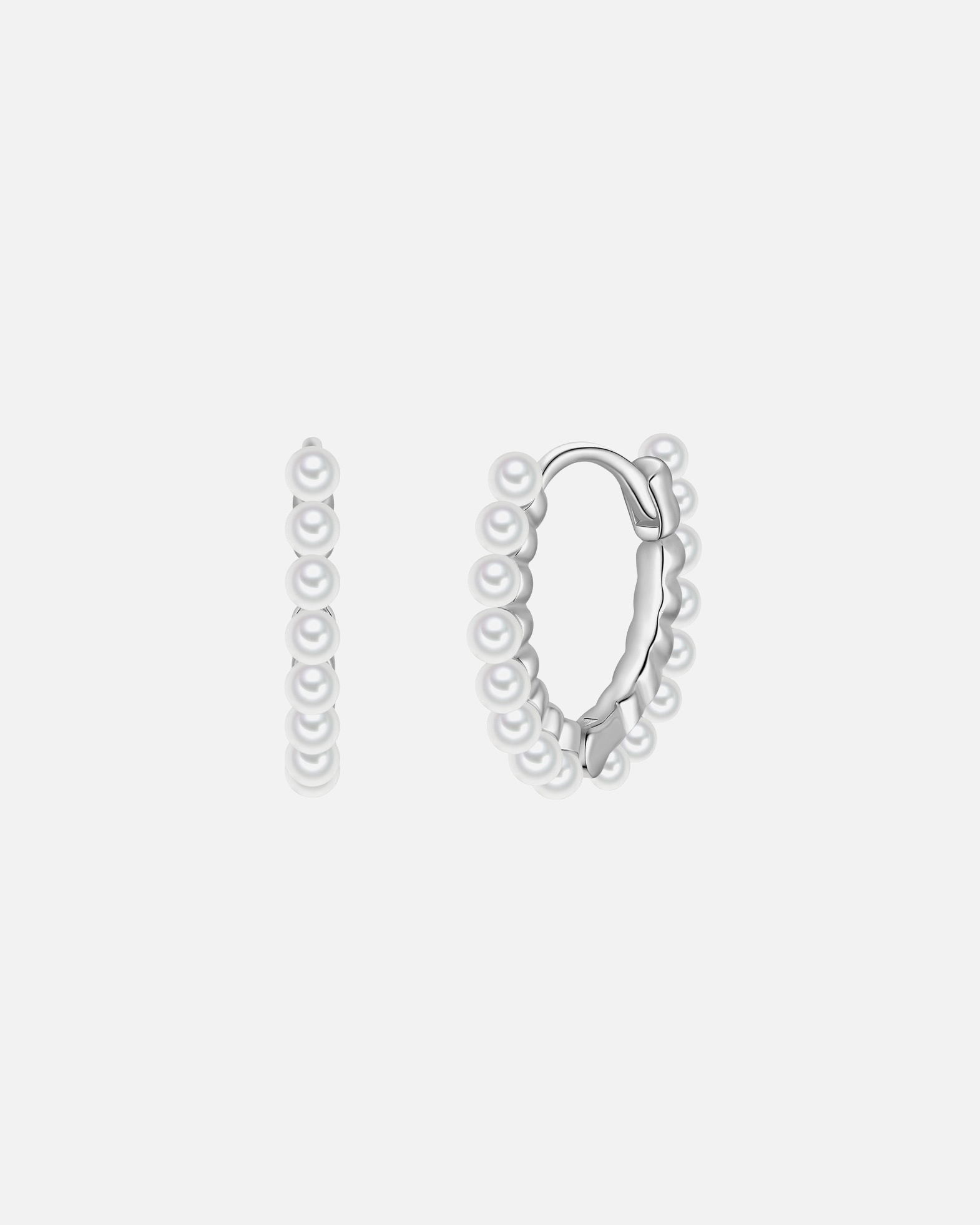 Créoles pour Femme Glanzstücke München Créoles en perles en argent sterling en argent avec perle (synth.) 10,2 mm