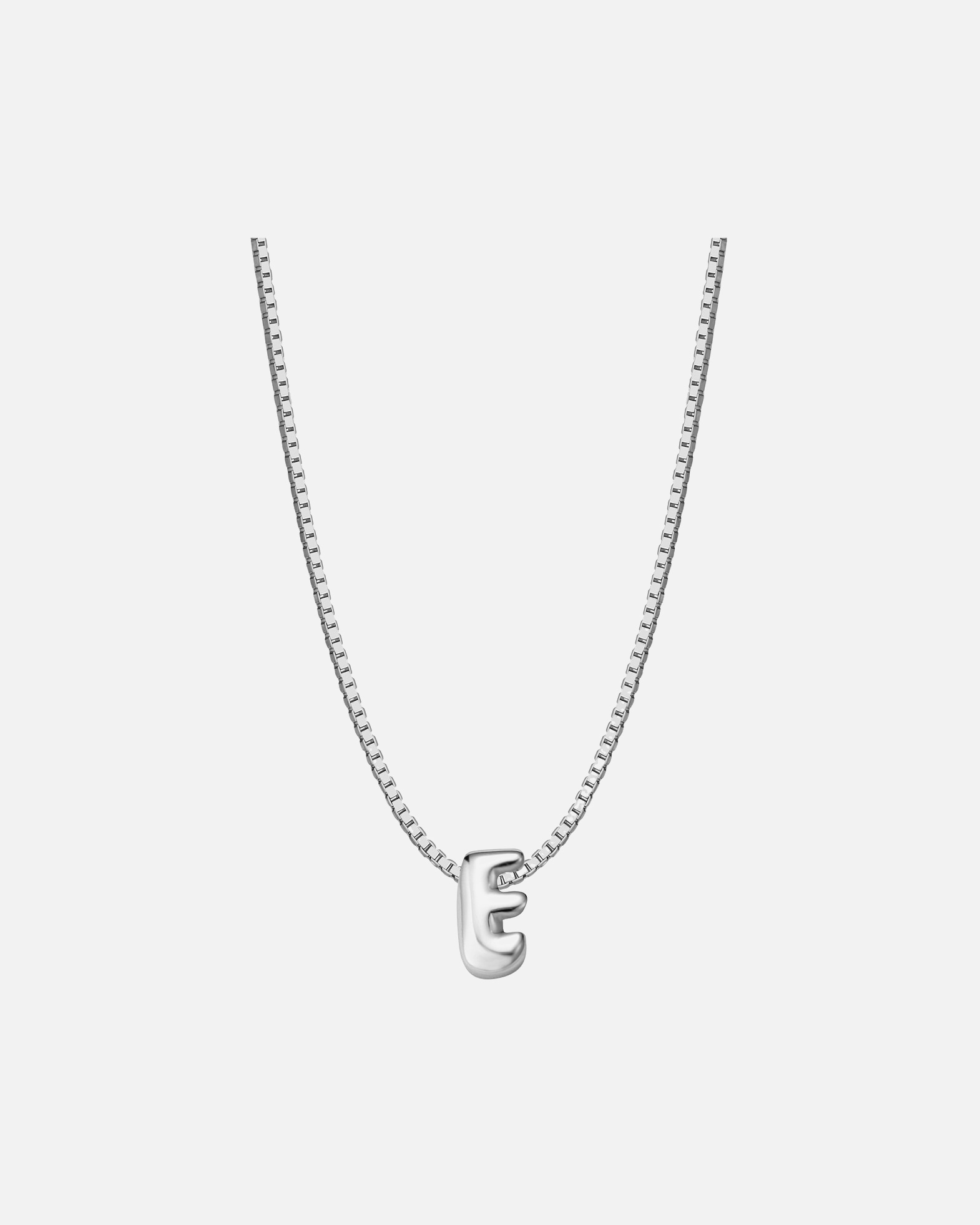 Collier pour Femme Glanzstücke München Collier Lettre E en Argent Sterling en argent 40,0 cm Basiskette + 5,0 cm Verlängerung