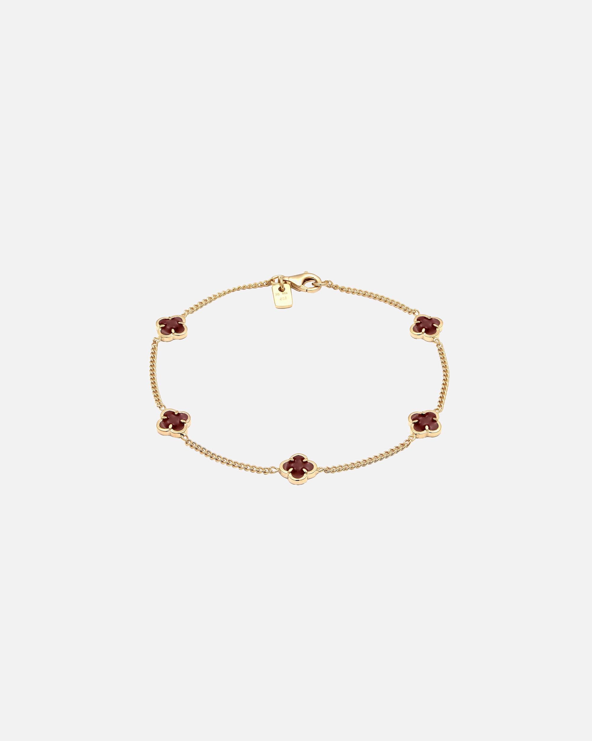 Bracelet pour Homme KUZZOI Bracelet argent homme Trèfle 925 Sterling Silver Gold-plated Jaune