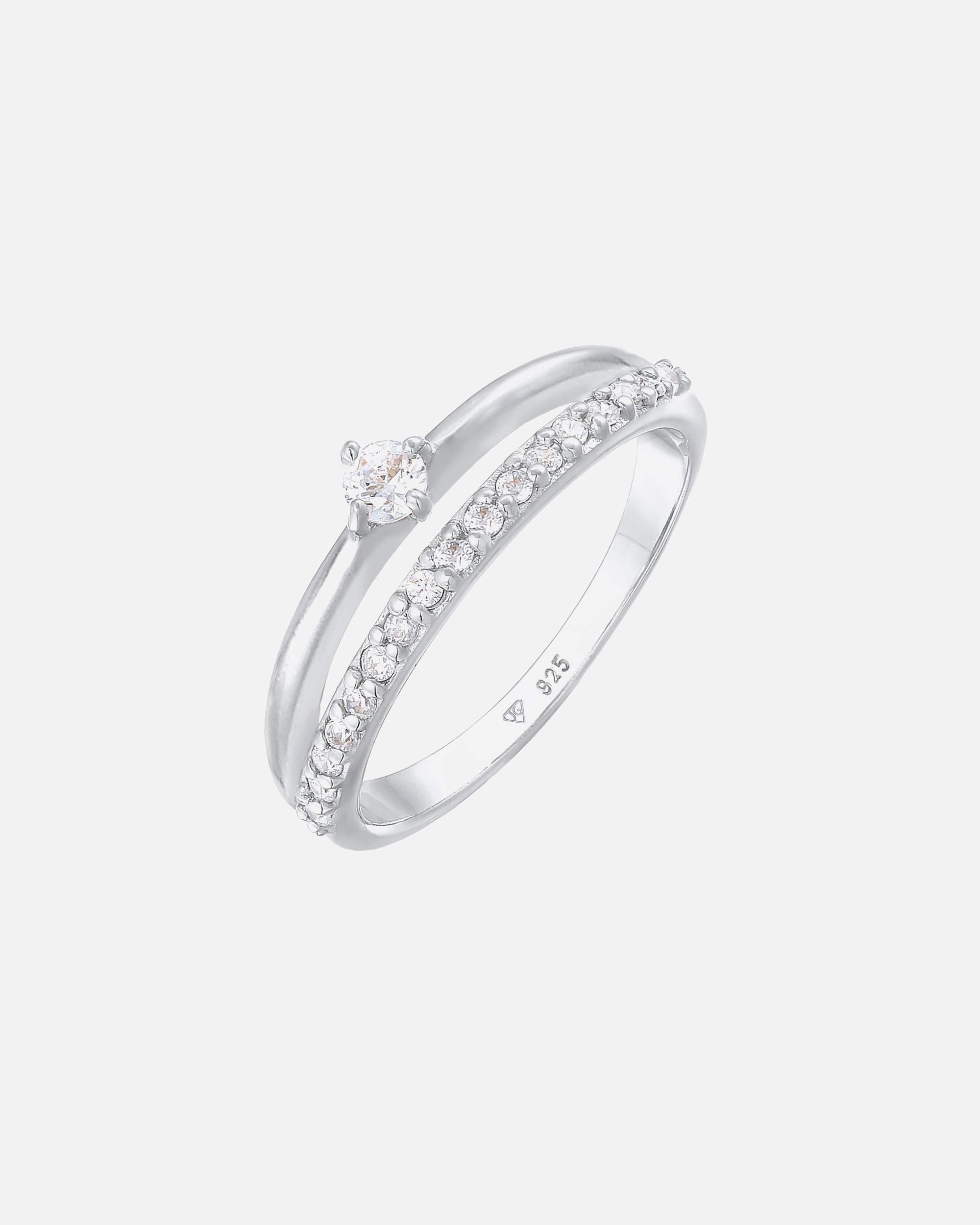 Bague pour Femme Elli Zirkonia Solitär Verlobung 925 Silber 54