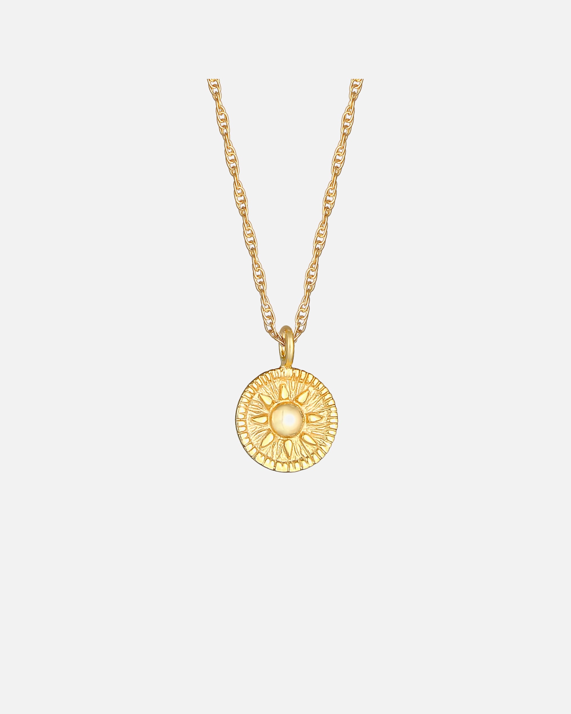 Collier pour Femme Chaîne cordon Coin rond soleil antique Argent 925 50