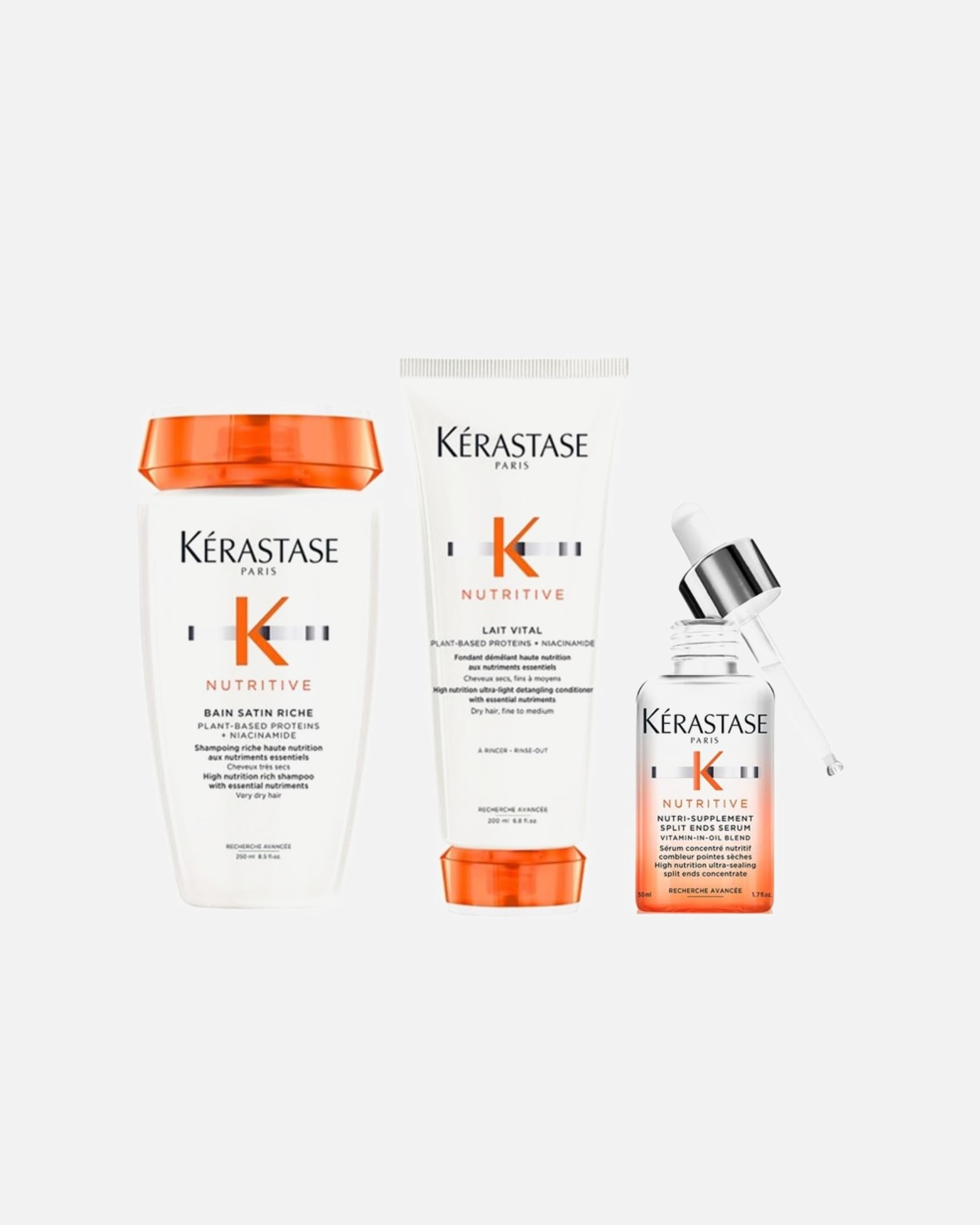 Coffret soin cheveux pour Femme Kérastase Nutritive Coffret RICHE Split Ends (Satin Riche/ Fondant / Split Ends Serum) 1 pièce