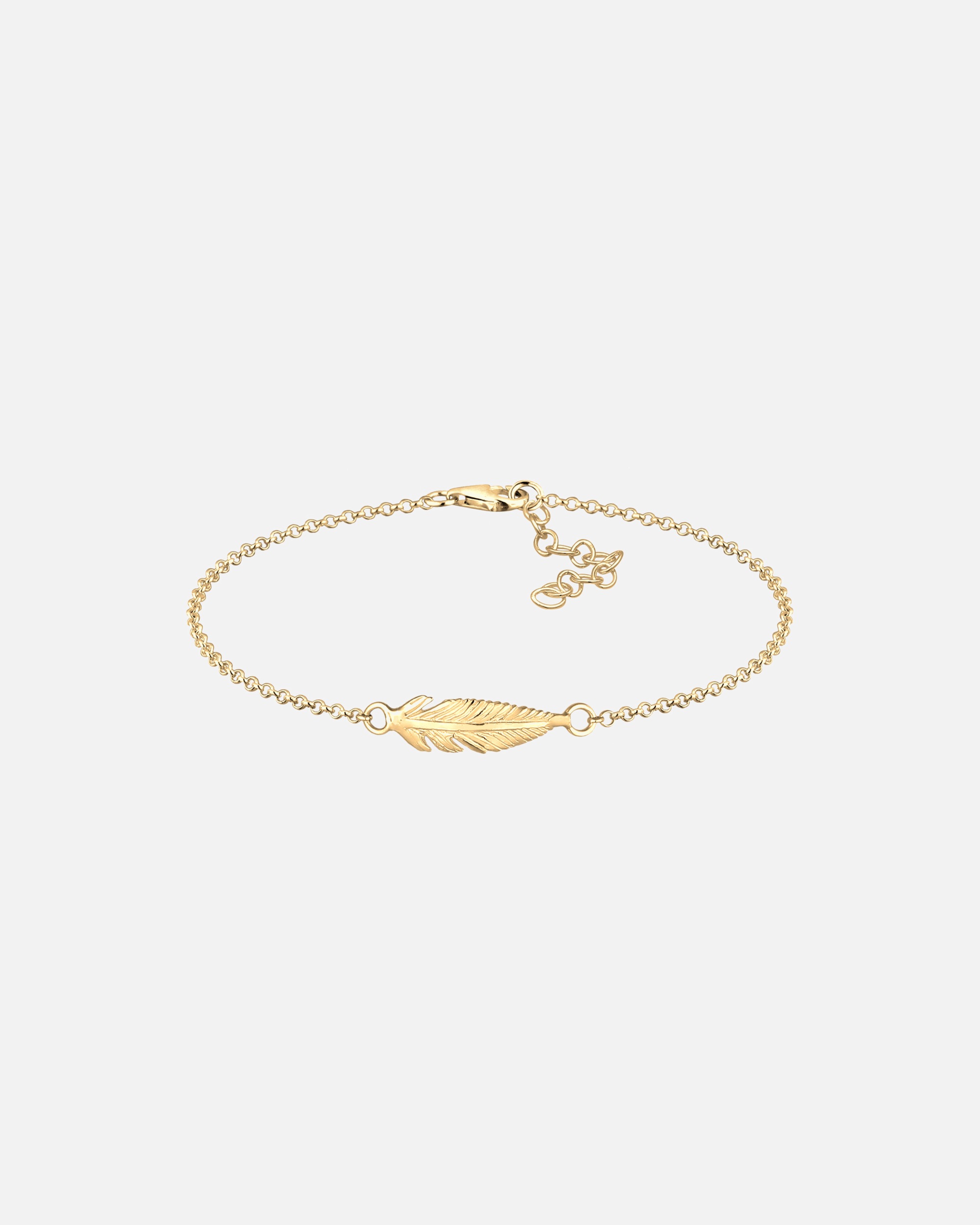 Bracelet pour Femme Elli Femmes pendentif plume Festival Boho Basic en argent sterling 925 16