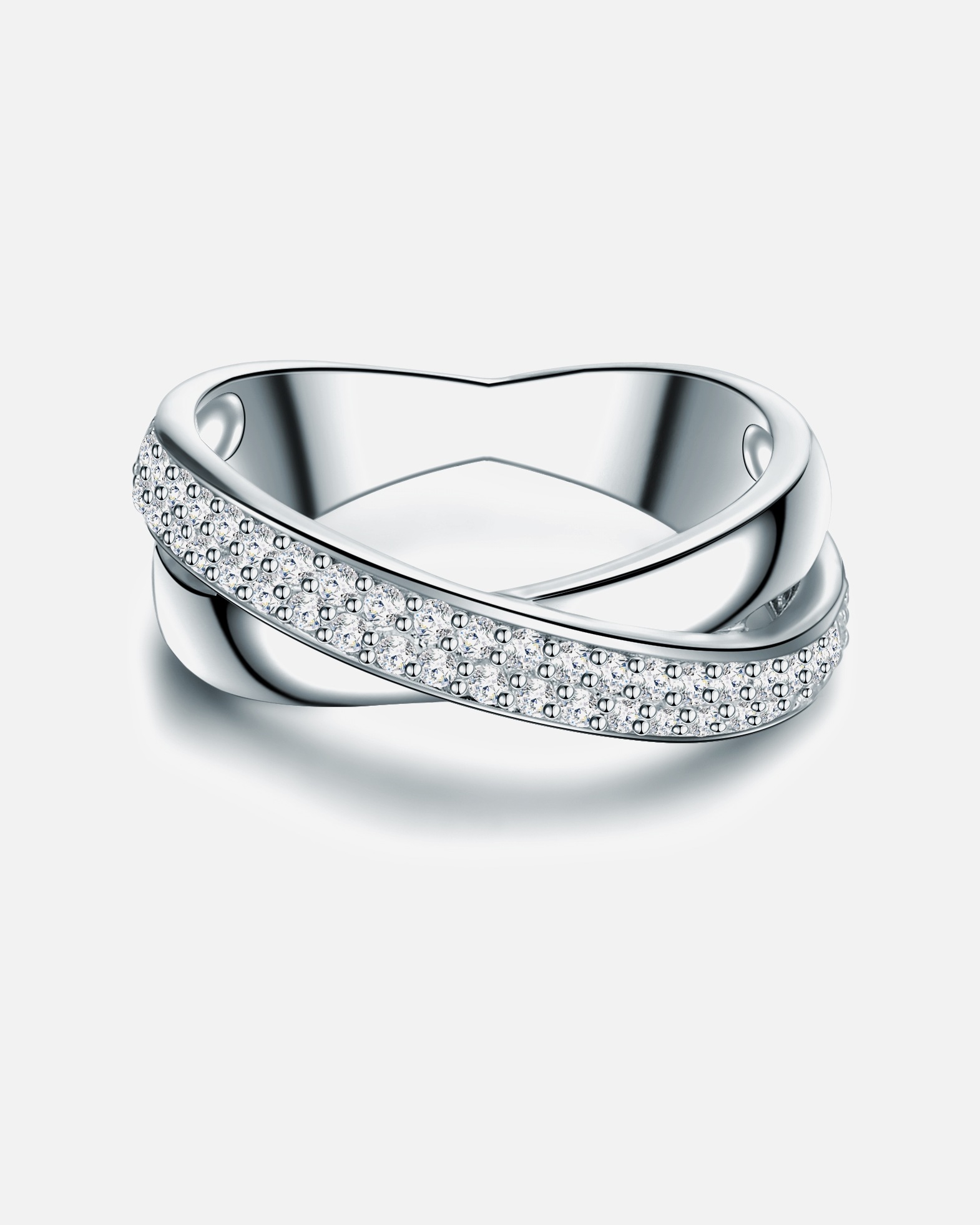 Bague pour Femme Trilani Bague en argent Argent sterling Oxyde de zirconium (CZ) en Argent 54