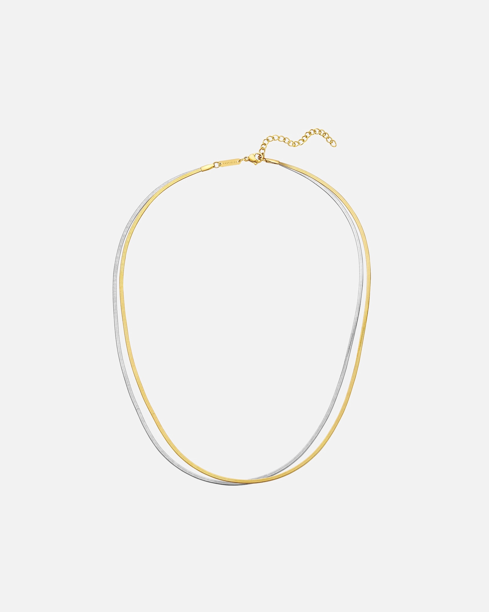 Collier pour Femme Eastside Chaîne en Acier inoxydable en Argent/or jaune 40,0 cm Basiskette + 5,0 cm Verlängerung