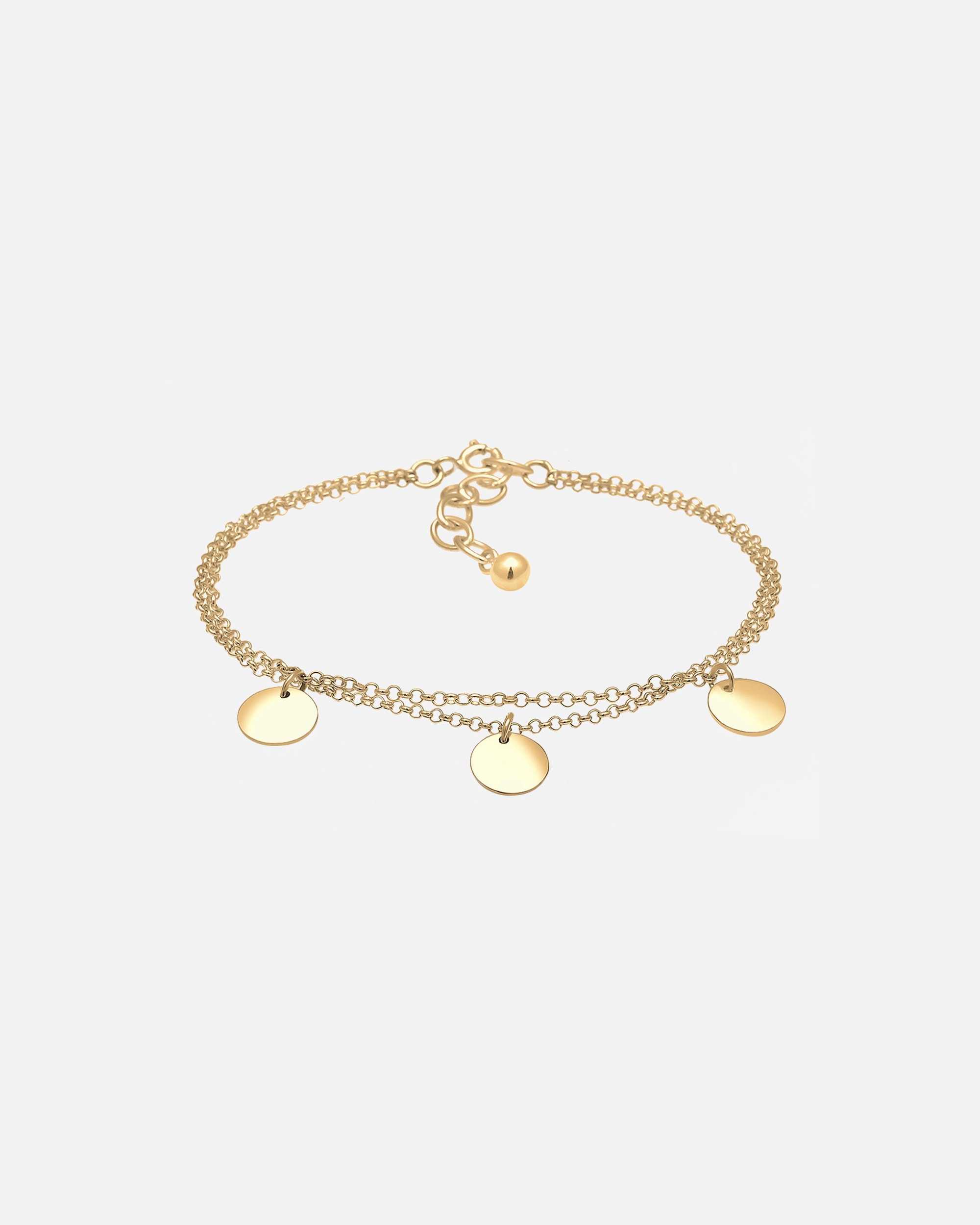 Bracelet pour Femme Elli Femmes Cercle Plaquette Couches Géo en Argent Sterling 925 goldfarben