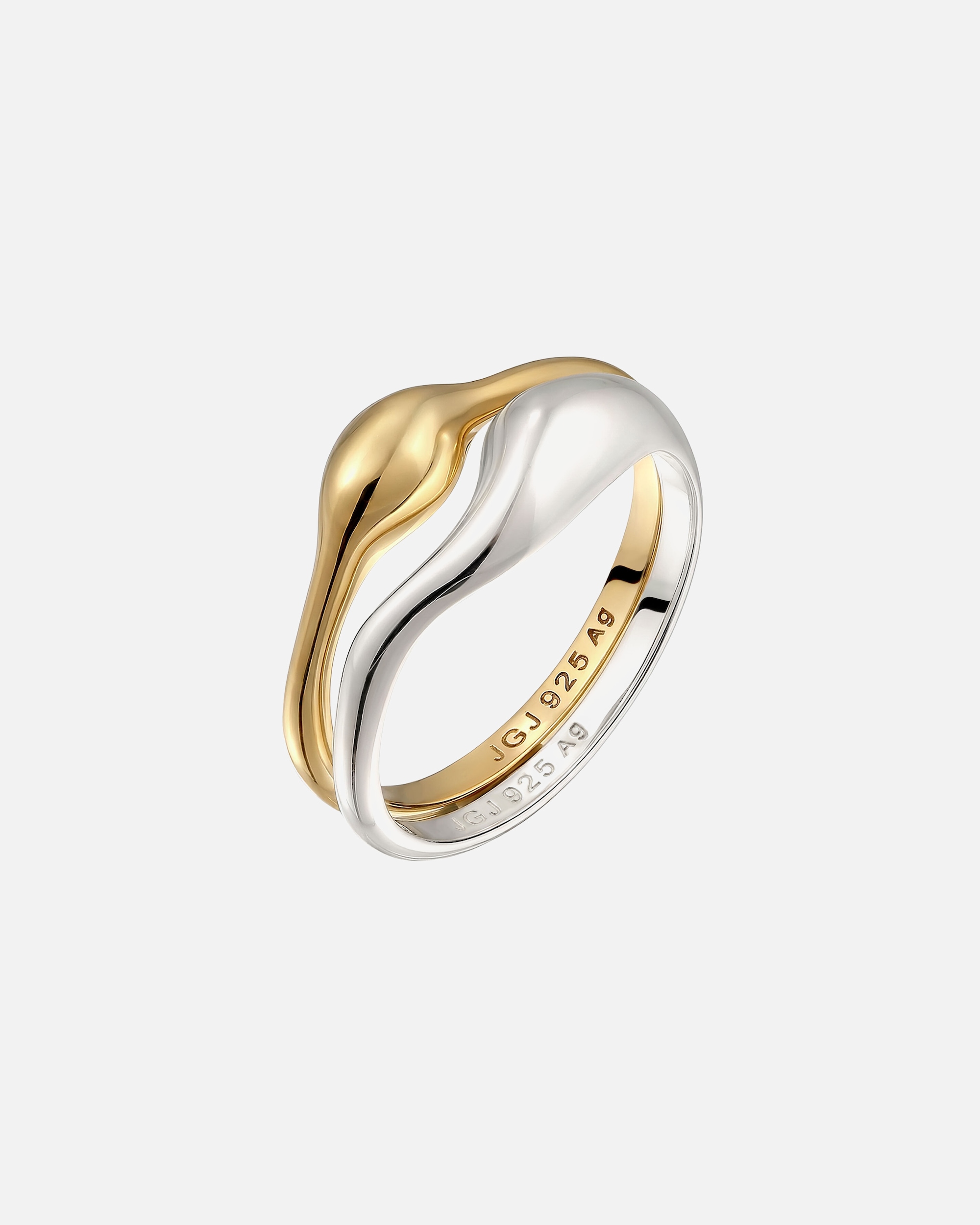 Bague pour Femme Elli Bague sans pierres 925 Sterling Silver Gold-plated 52