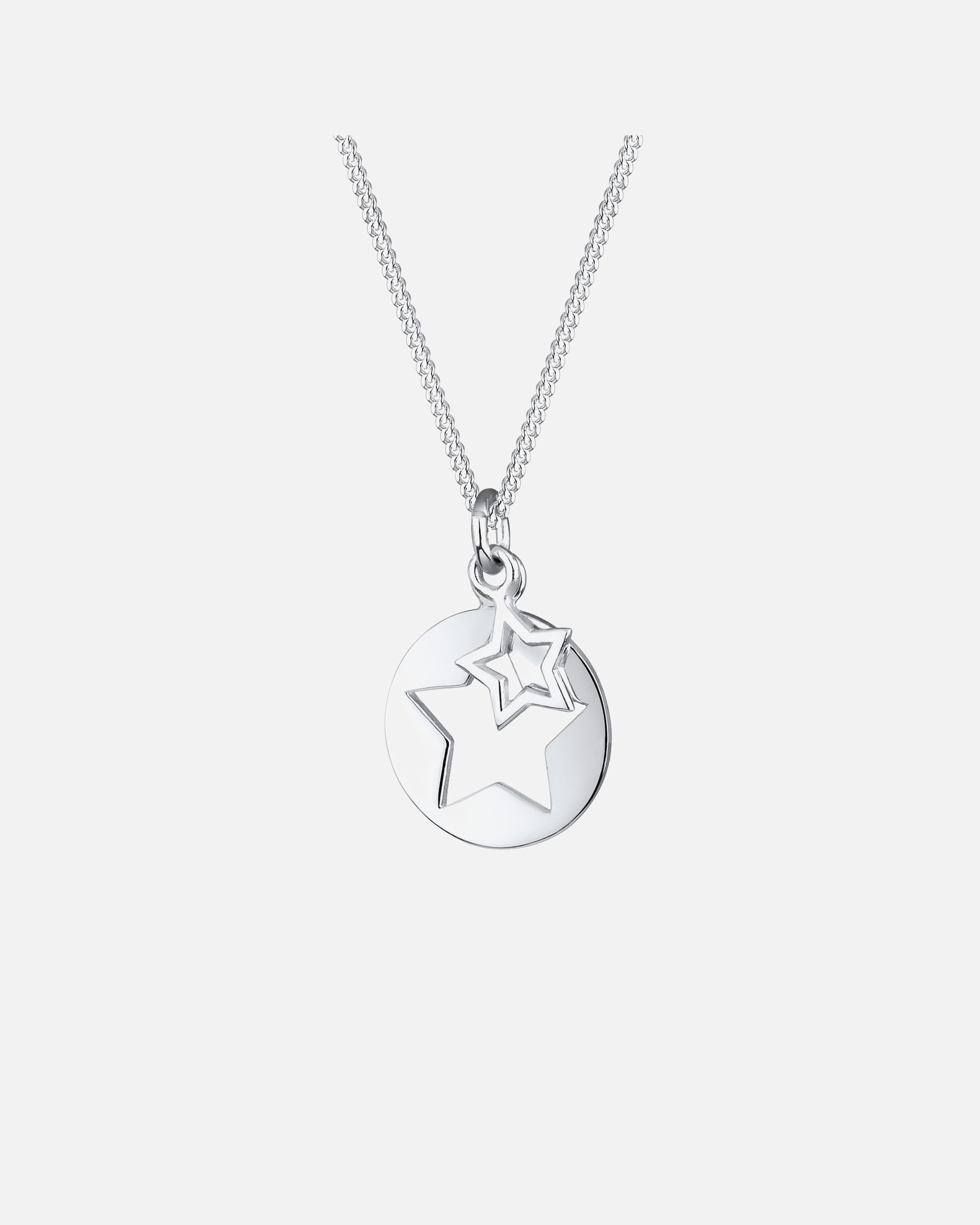 Collier pour Femme Elli Étoile Monnaie Cut Out 925 Argent silberfarben