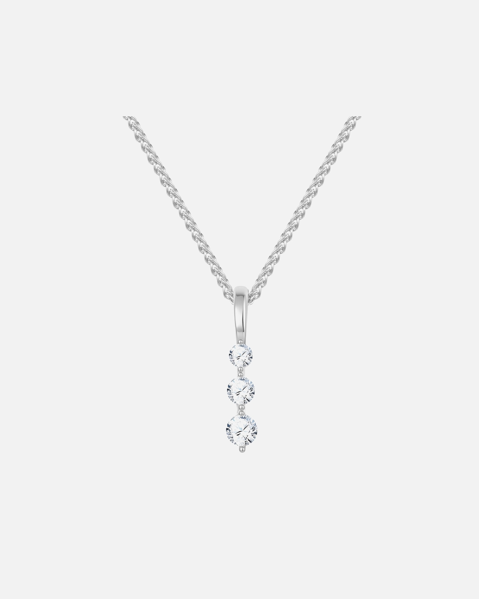 Collier pour Femme Lulu & Jane Collier en laiton en Argent avec Zircon 42,0 cm Basiskette + 5,0 cm Verlängerung
