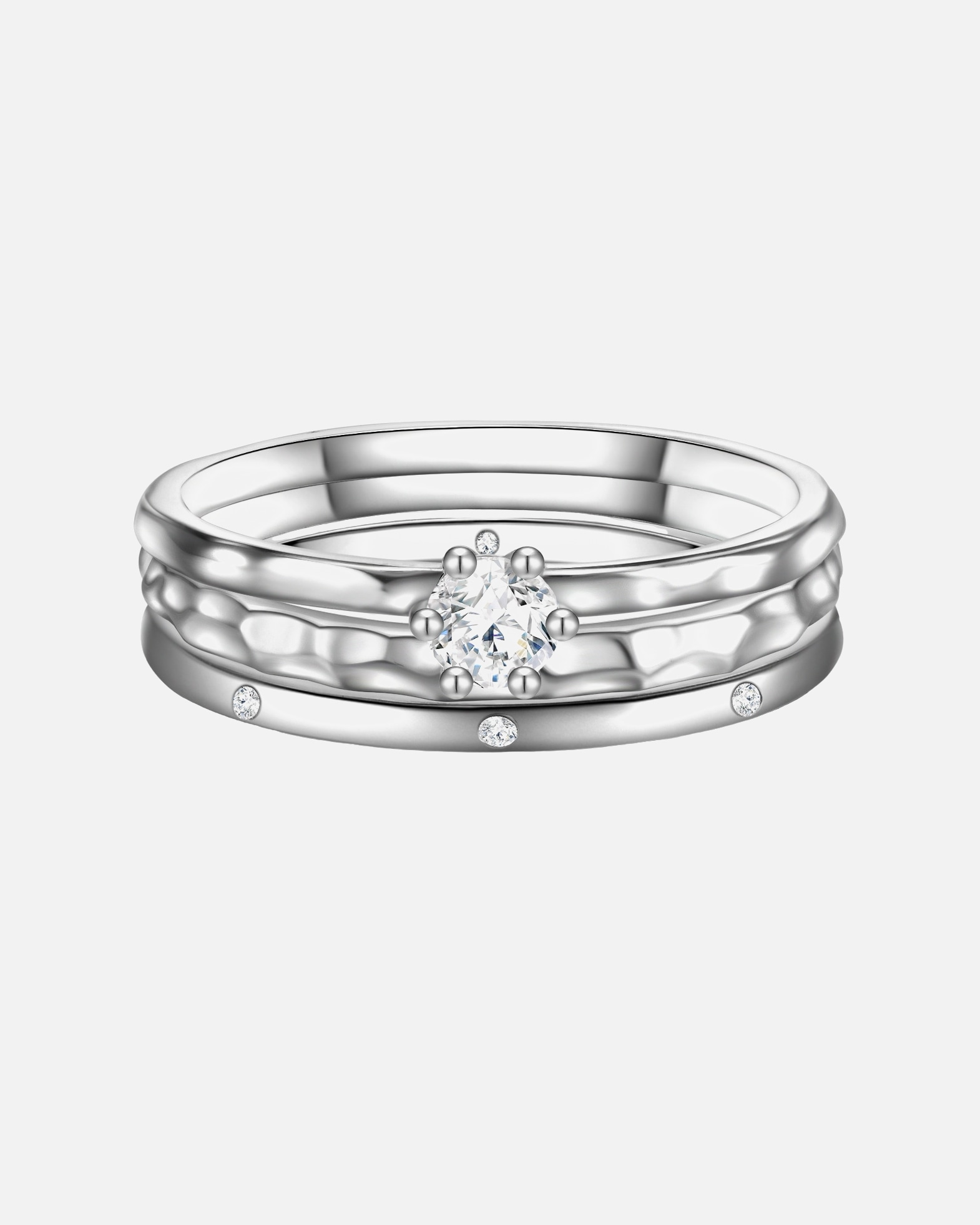 Bague pour Femme Glanzstücke München Bague en argent Argent sterling Oxyde de zirconium (CZ) en Argent 56