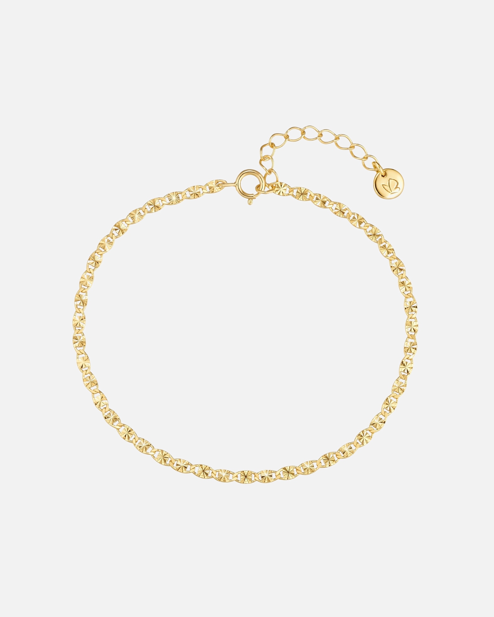 Bracelet pour Femme Glanzstücke München Bracelet en Argent Sterling en or jaune Longueur de base 17,0 + rallonge 3,0 cm