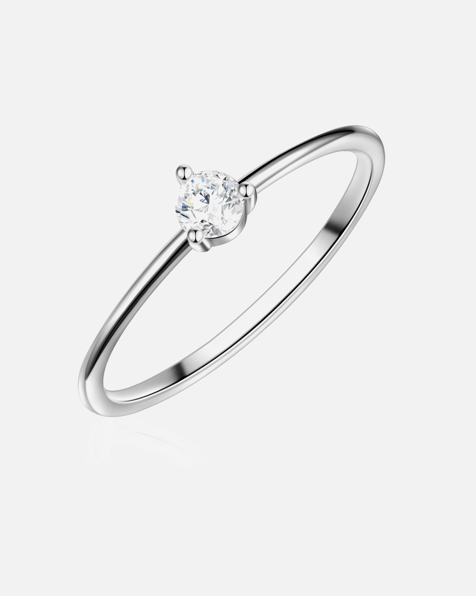 Bague pour Femme Glanzstücke München Bague en argent Argent sterling Oxyde de zirconium (CZ) en Argent 60