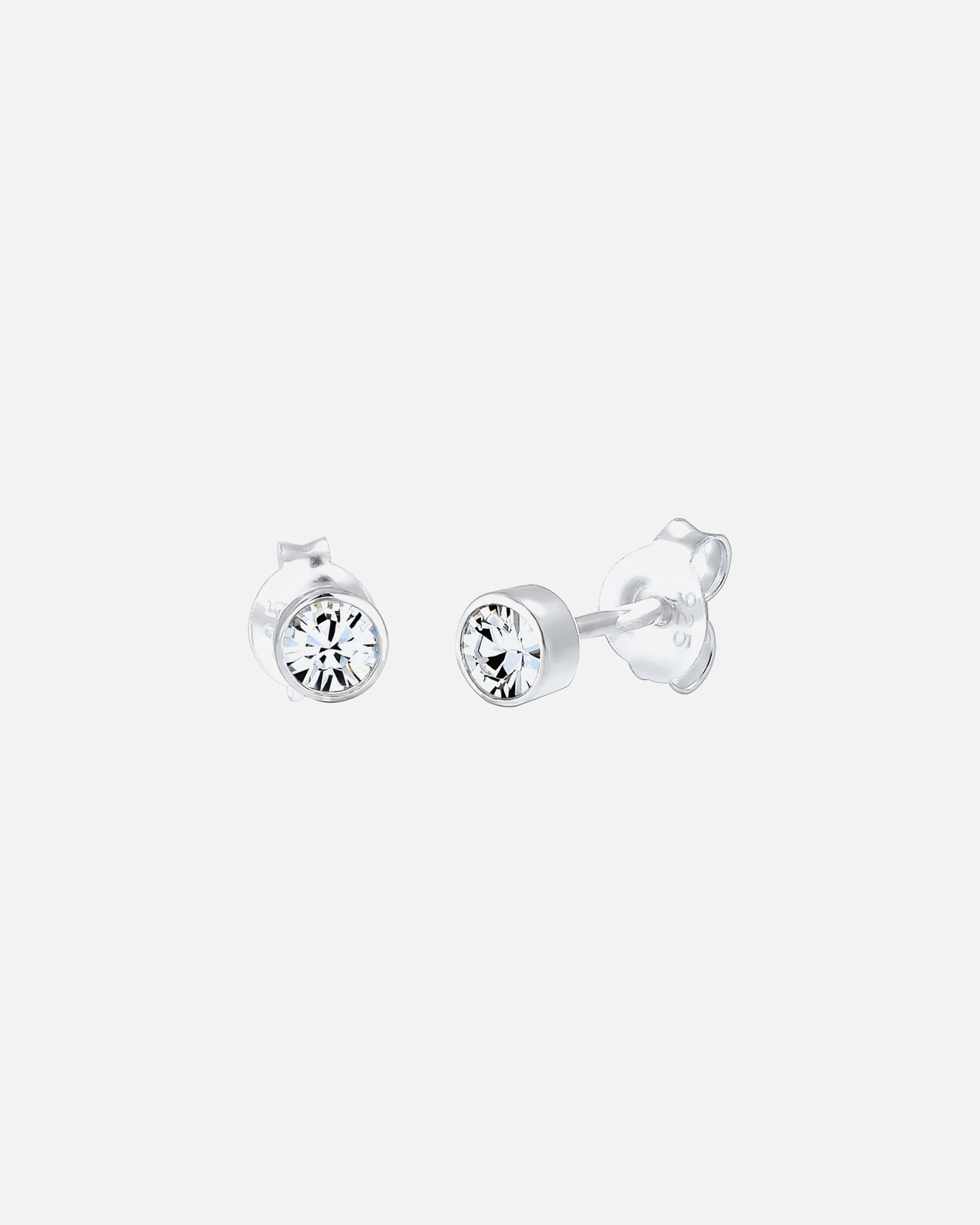 Boucles d'oreilles pour Femme Elli Femmes Clous d'oreilles Basique avec cristaux en Argent Sterling 925 silberfarben