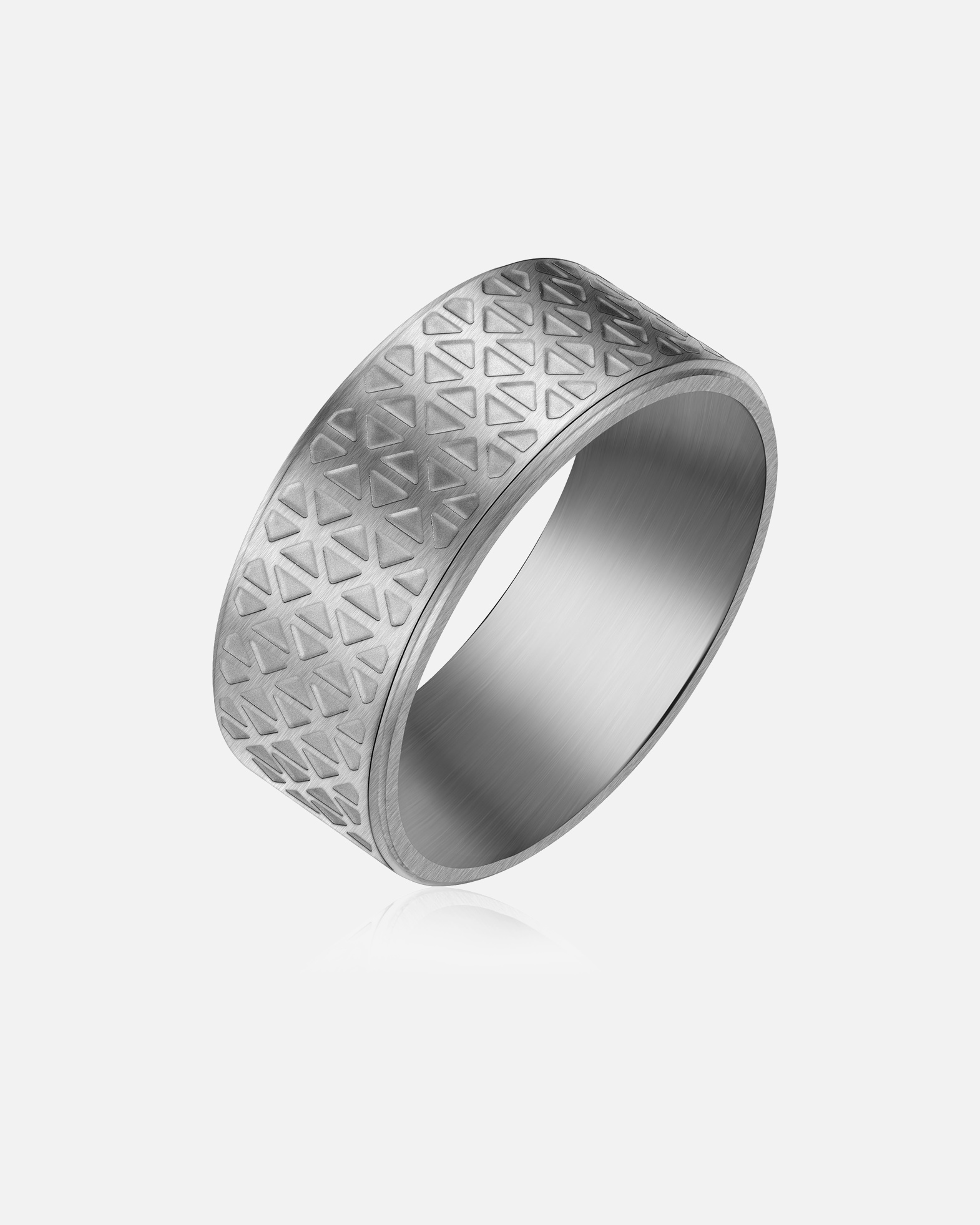 Bague pour Homme True Rebels Bague en Acier inoxydable en Gunmetal 70