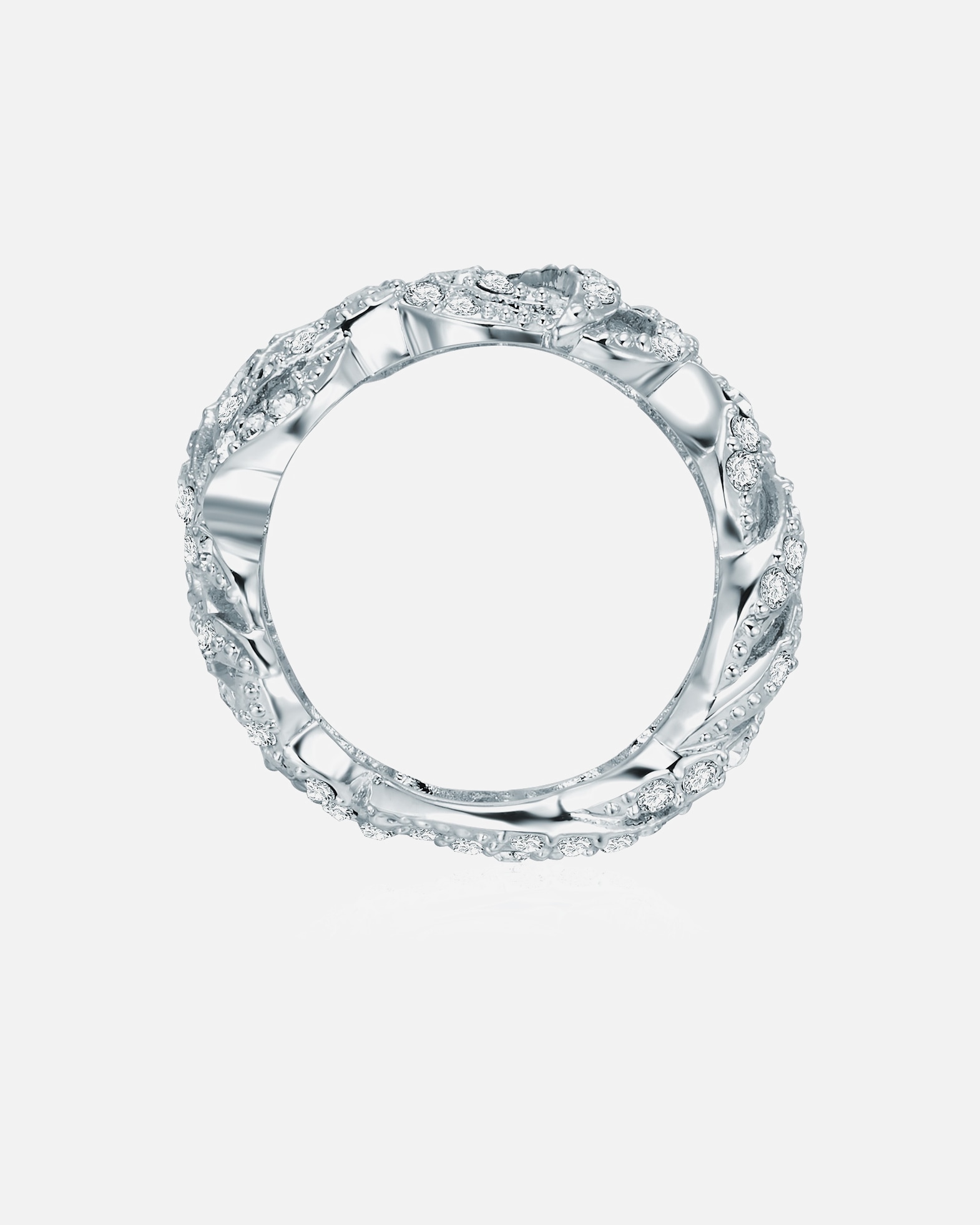Bague pour Femme Lulu & Jane Bague Alliage de fer Orné de cristaux Swarovski® en Argent 50