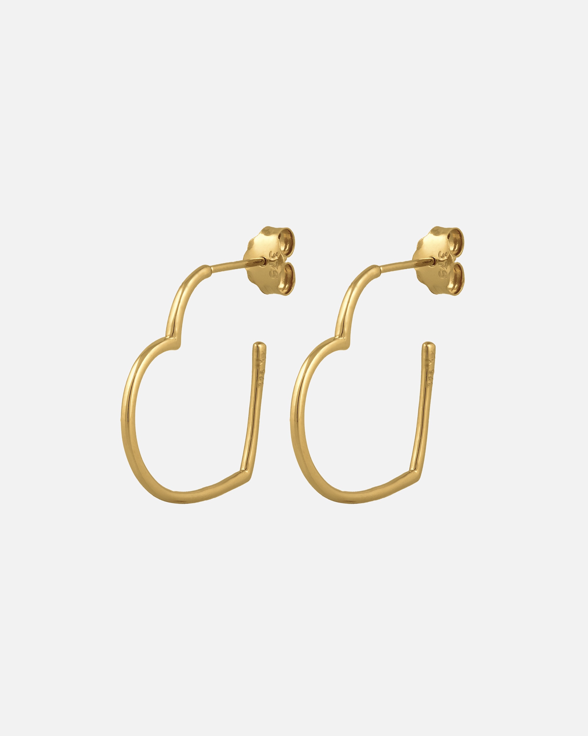 Boucles d'oreilles pour Femme Elli PREMIUM Créole Coeur 375 Or Jaune goldfarben