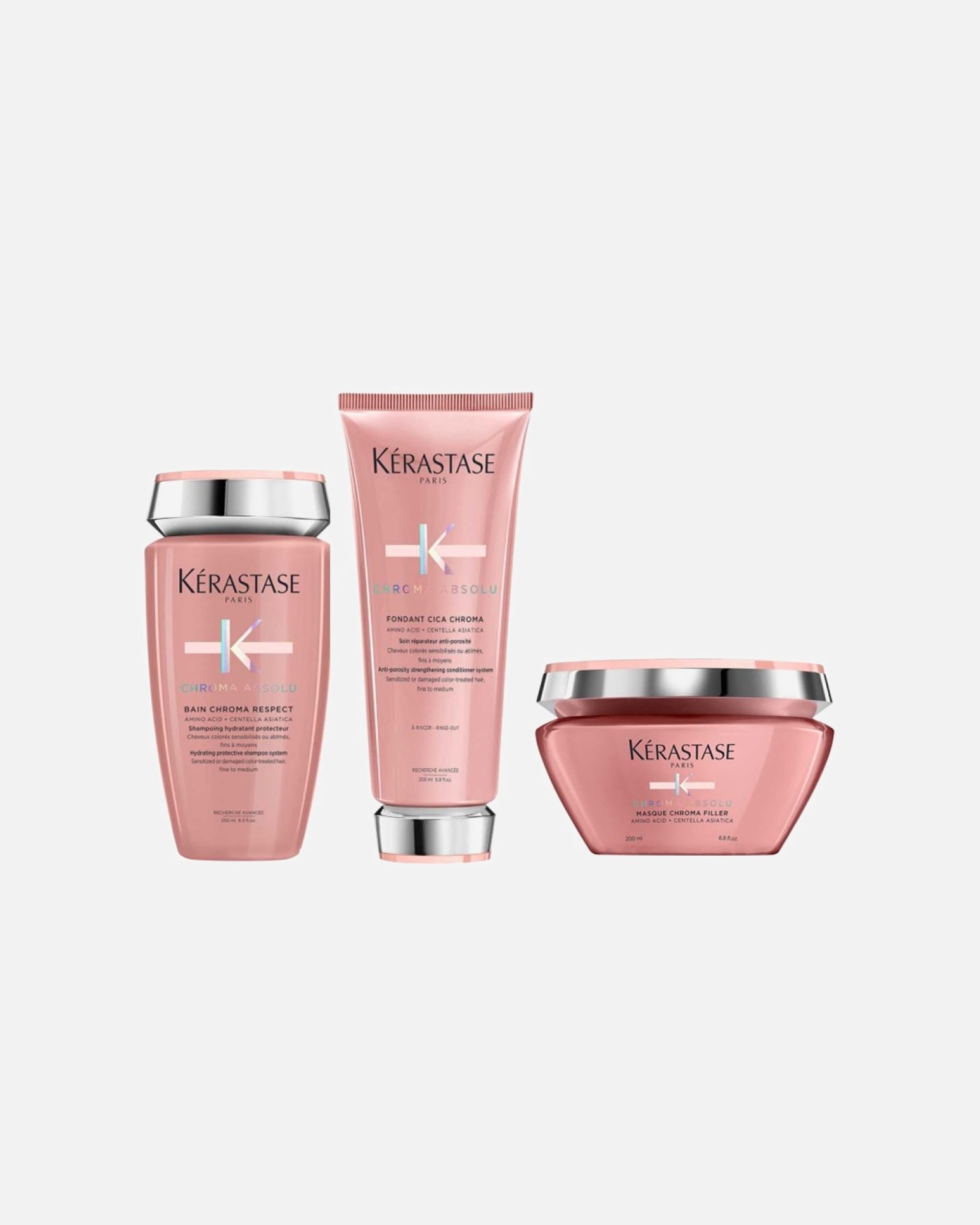 Coffret soin cheveux pour Femme Kérastase Chroma Absolu Coffret Respect Masque (Bain / Fondant / Masque) 1 pièce