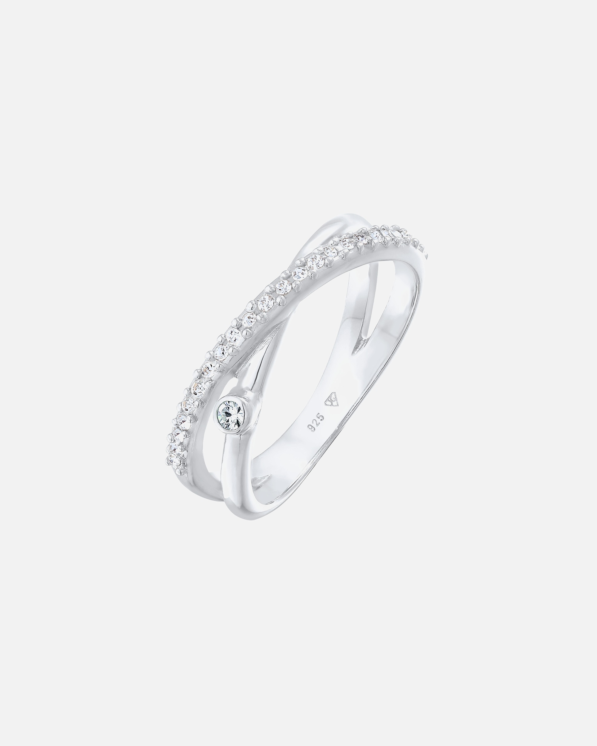 Bague pour Femme Elli Wickelring X Kristalle Glamour 925 Silber 58
