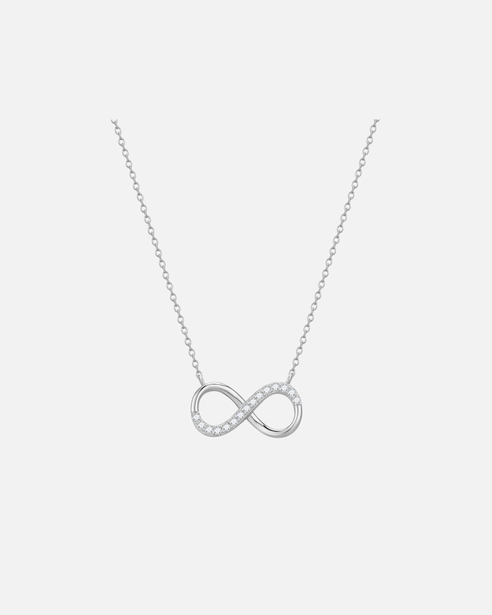 Collier pour Femme Chaîne en Argent sterling en Argent Chaîne de base 42,0 cm + extension 7,0 c