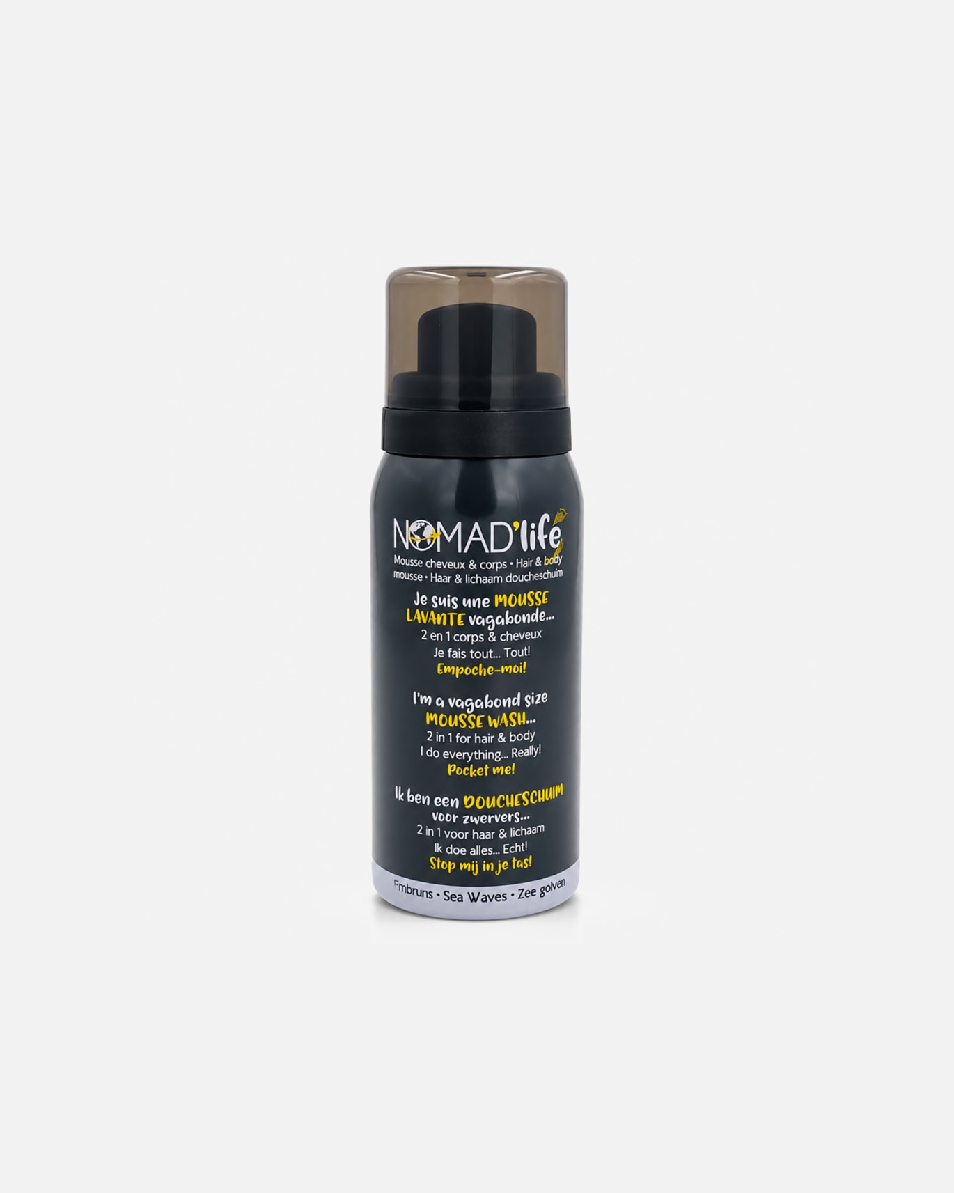 Gel douche pour Unisexe Nomad'Life Mousse Lavante 2 en 1 Cheveux & Corps 50 ml