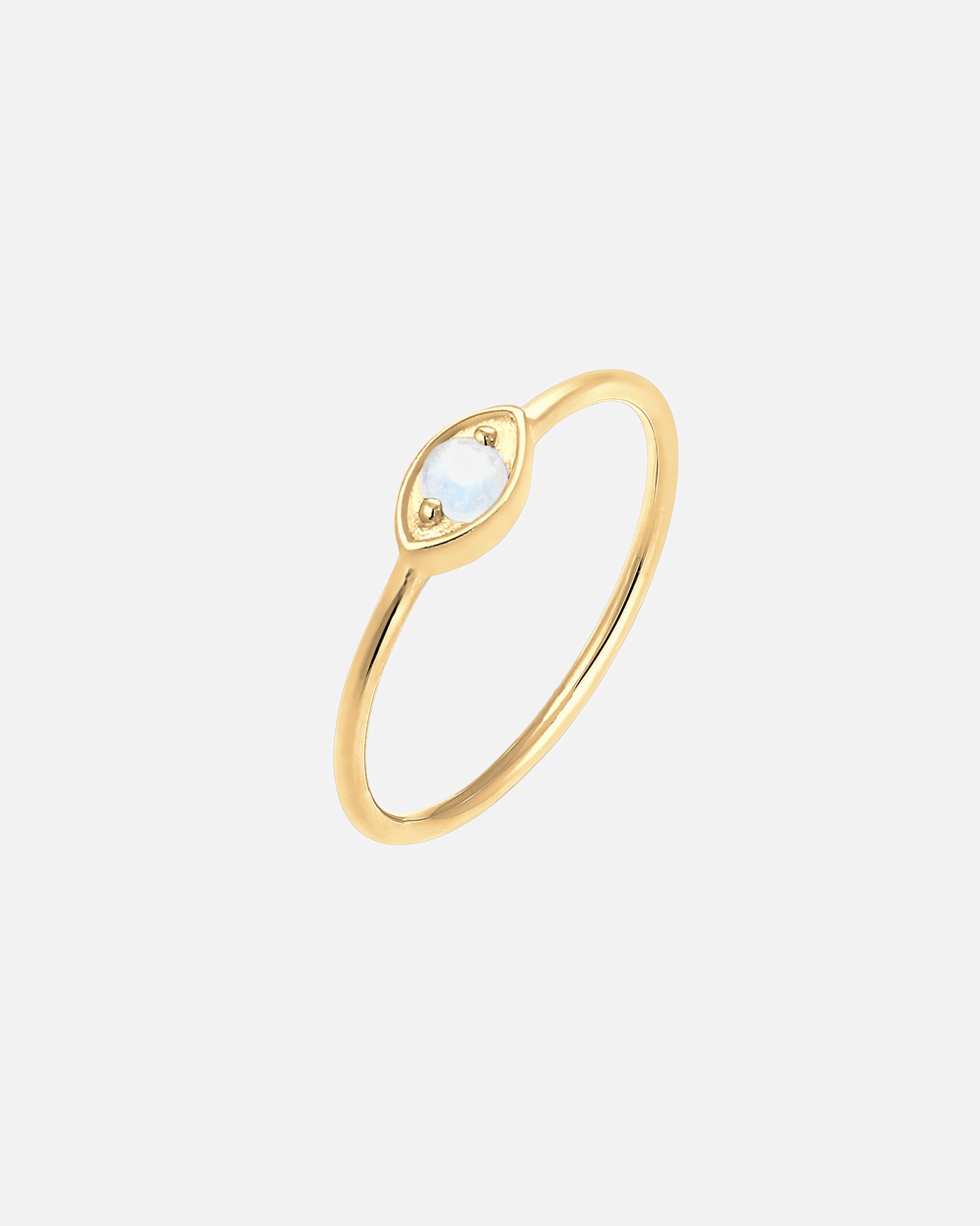 Bague pour Femme Elli Evil Eye Talisman Symbol Mondstein Boho 925 Silber 52