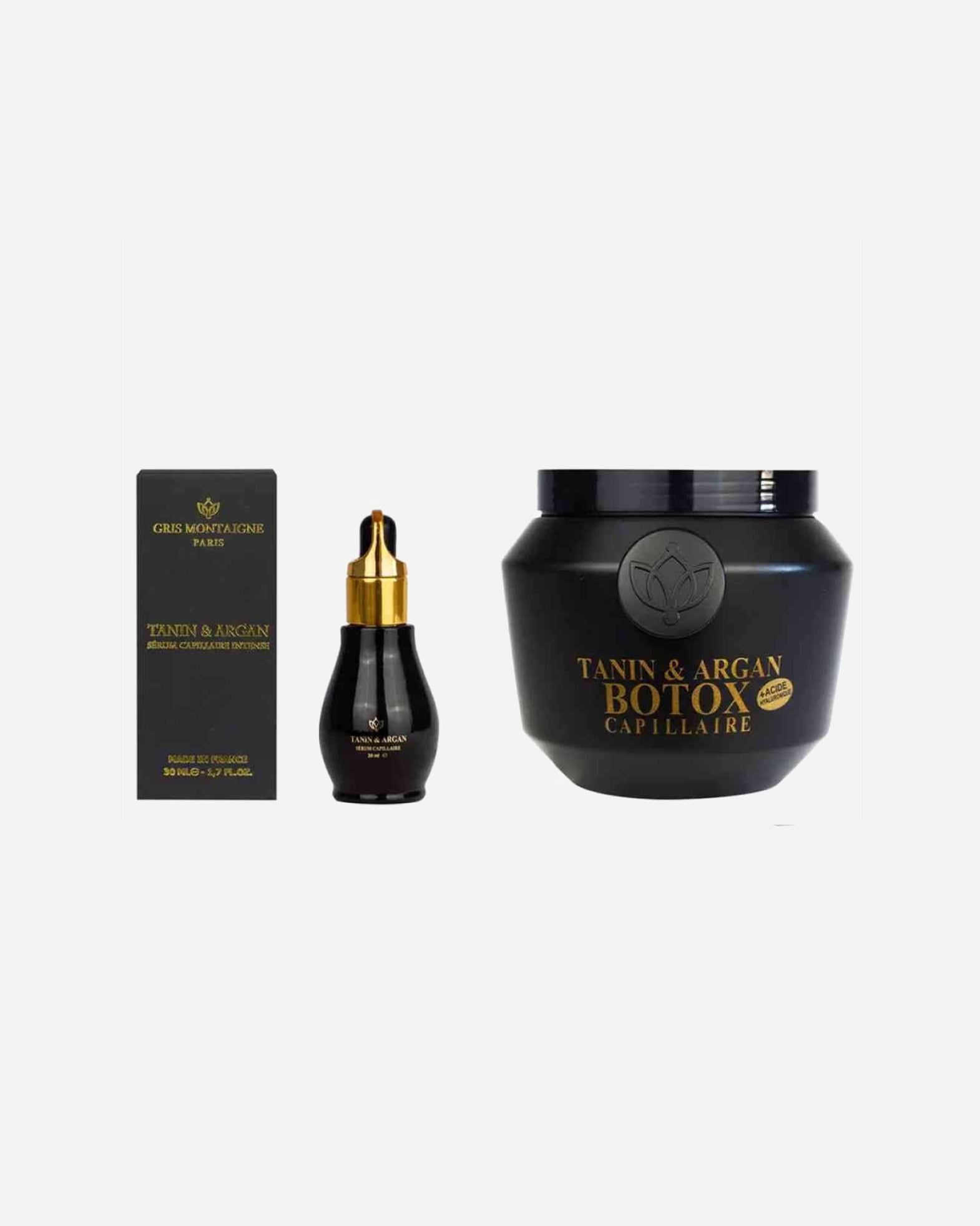 Coffret soin cheveux pour Unisexe Gris Montaigne Default Brand Line Tanin & Argan Kit sérum 30ml + masque 1000ml