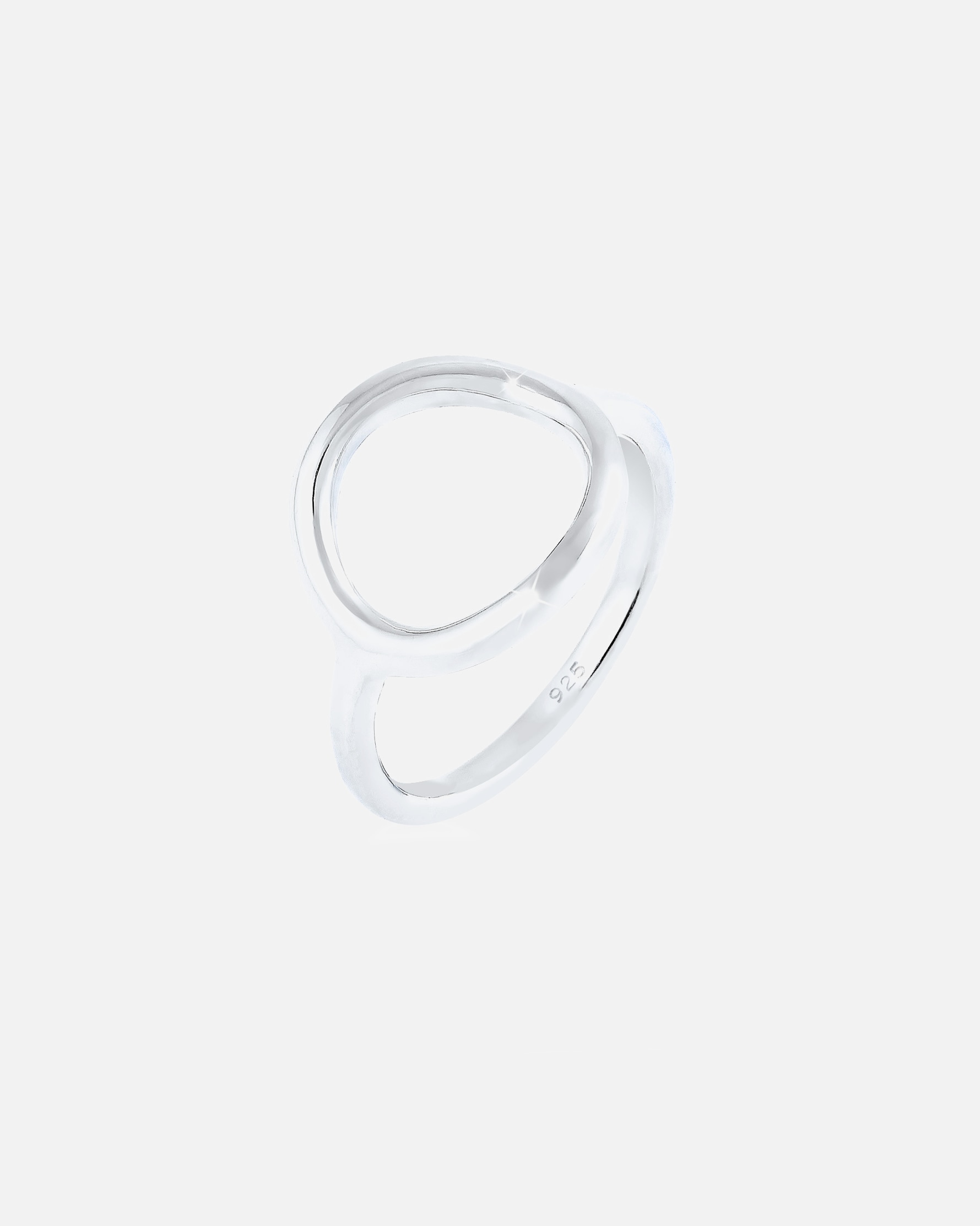 Bague pour Femme Elli Femmes Cercle Rond Géo Statement en Argent Sterling 925 58