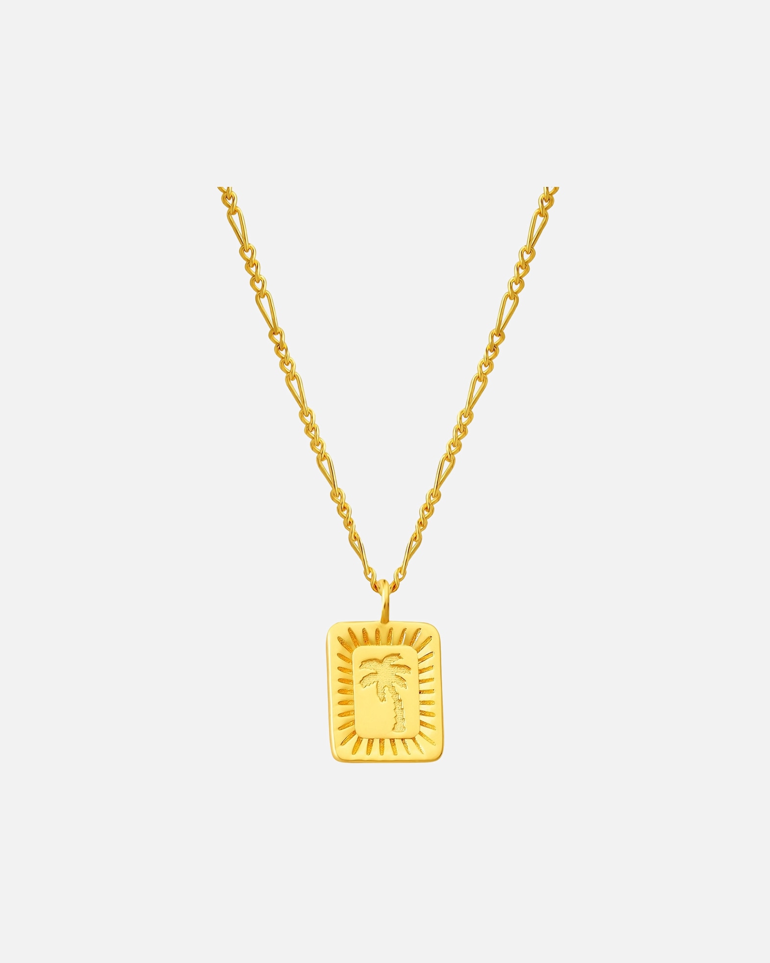 Collier pour Femme Glanzstücke München Collier Palme en Argent Sterling en or jaune 40,0 cm Basiskette + 5,0 cm Verlängerung