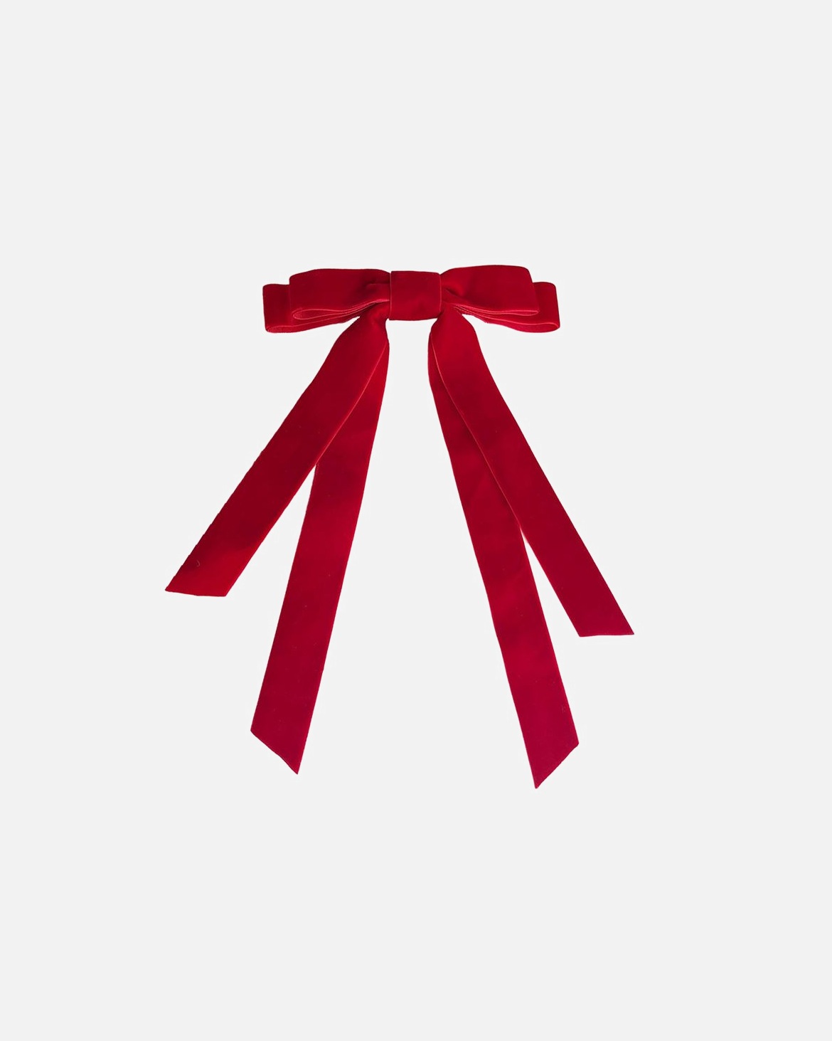 Barrette pour Femme SOHO Vania Velvet Bow Barrette à cheveux Rouge