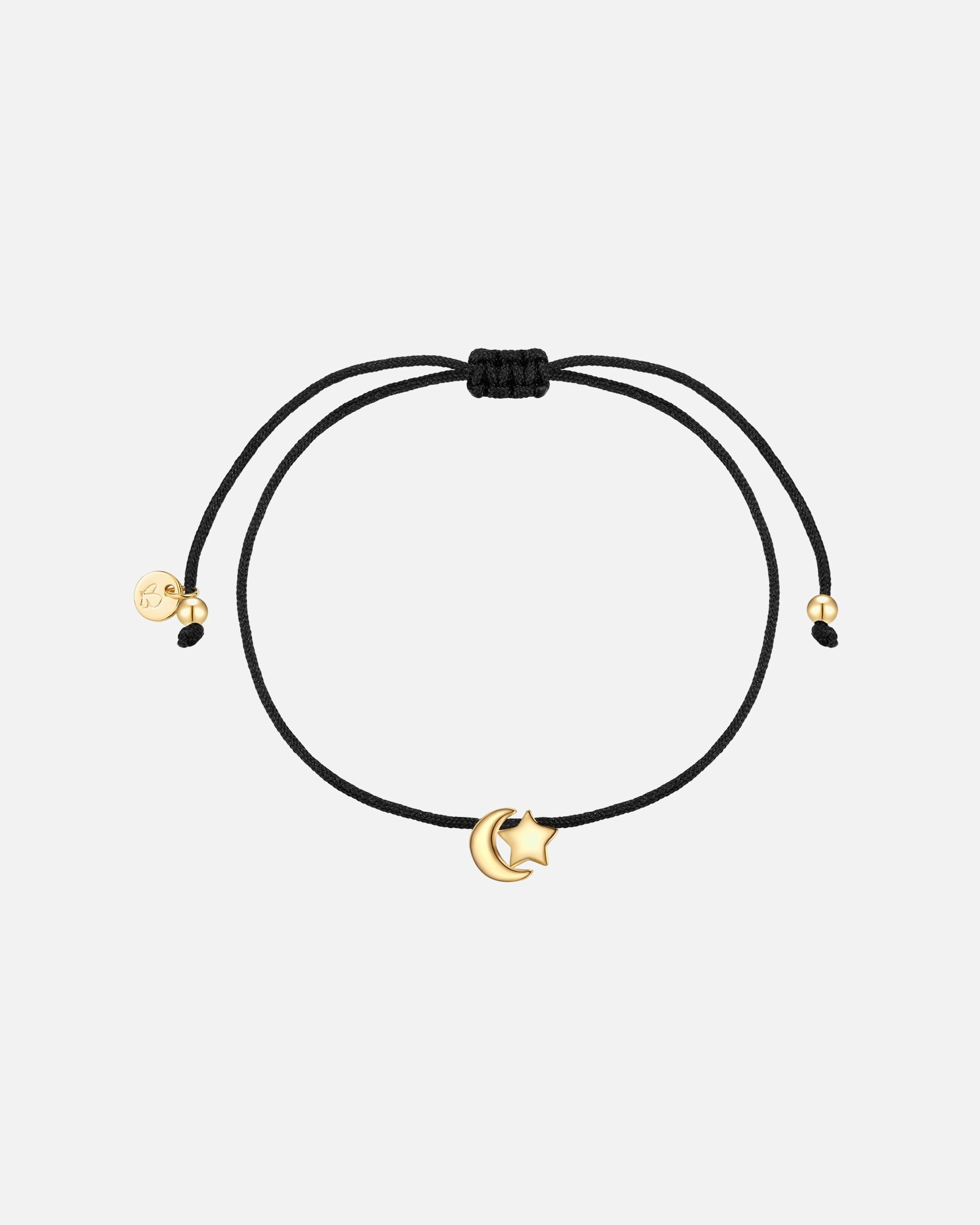 Bracelet pour Femme Glanzstücke München Bracelet lune/étoile en argent sterling en or jaune Réglable 15,0 - 22,0 cm