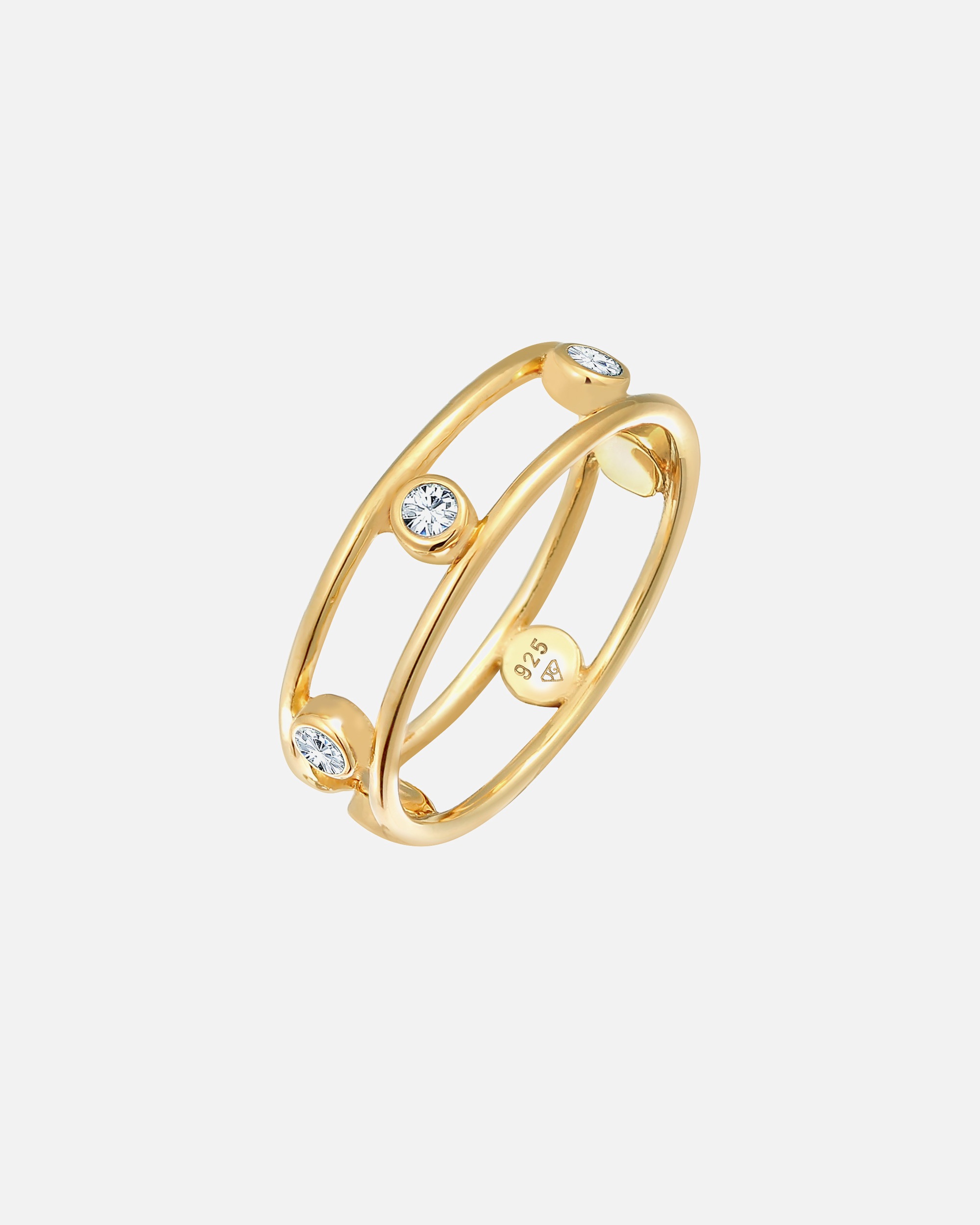 Bague pour Femme Elli Cristaux Glamoureux Élégant Argent 925 56
