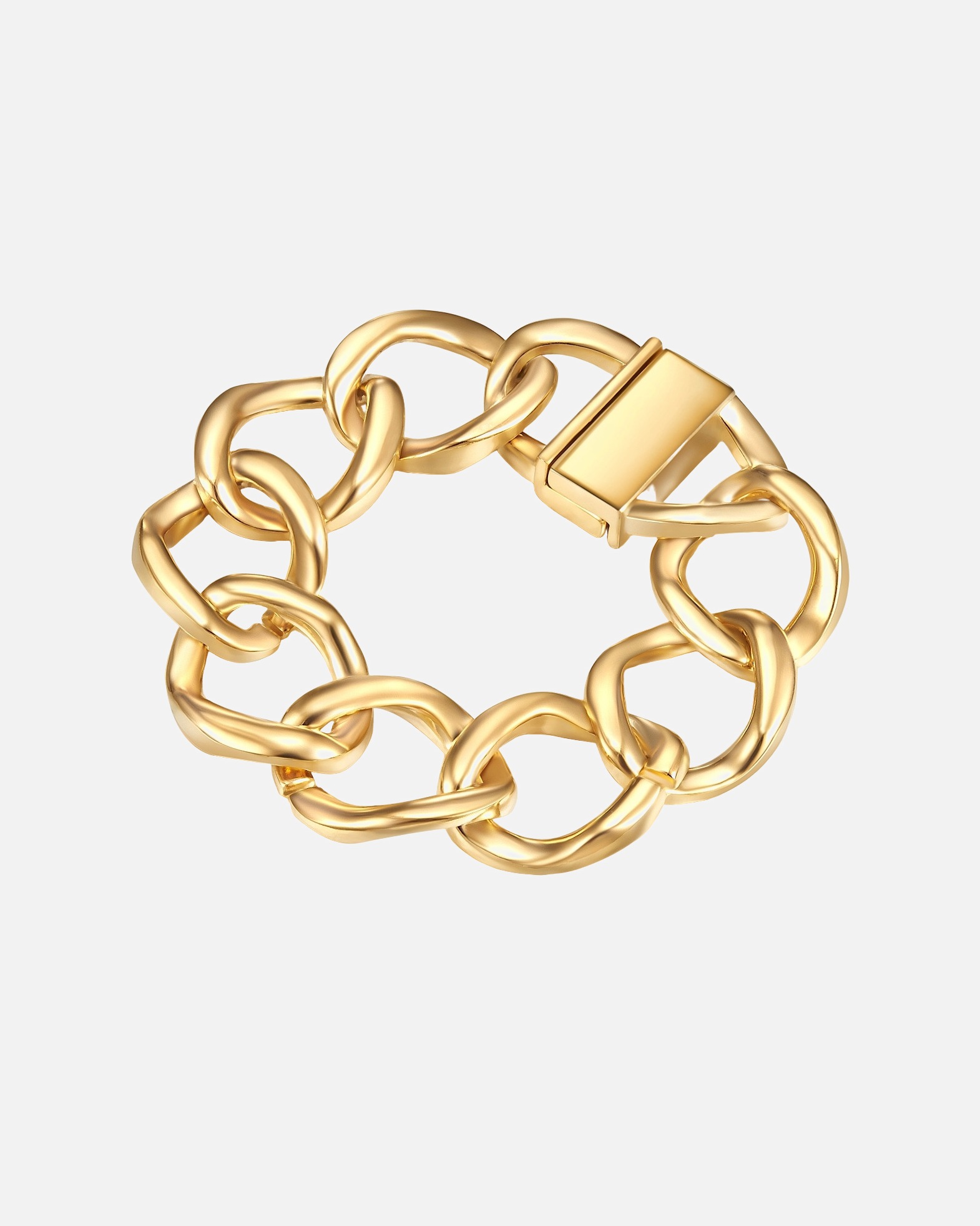 Bracelet pour Femme Lulu & Jane Bracelet en Métal en Or jaune 19,5 cm