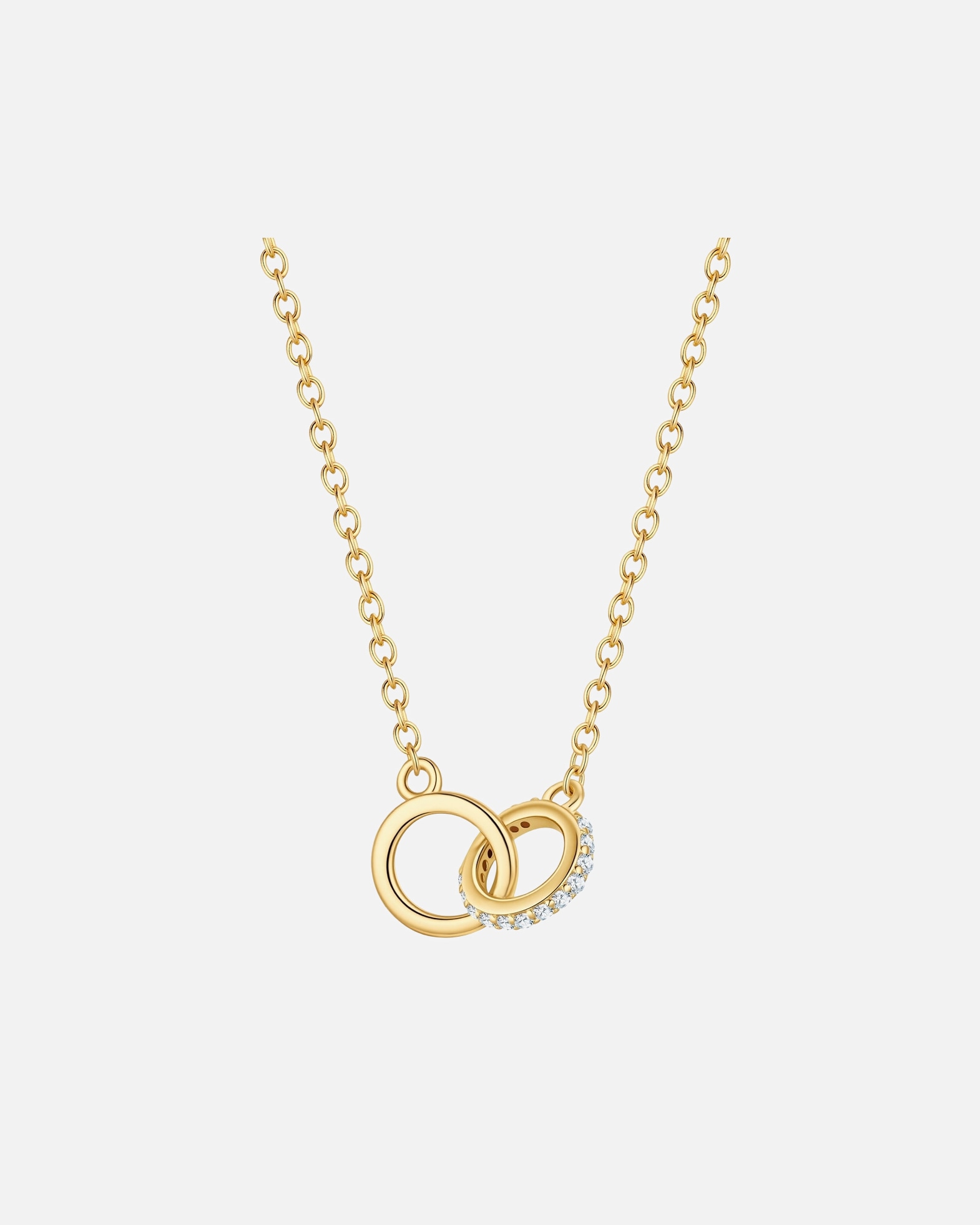 Collier pour Femme Glanzstücke München Collier en argent sterling dans or jaune avec zirconium 40,0 cm Basiskette + 5,0 cm Verlängerung