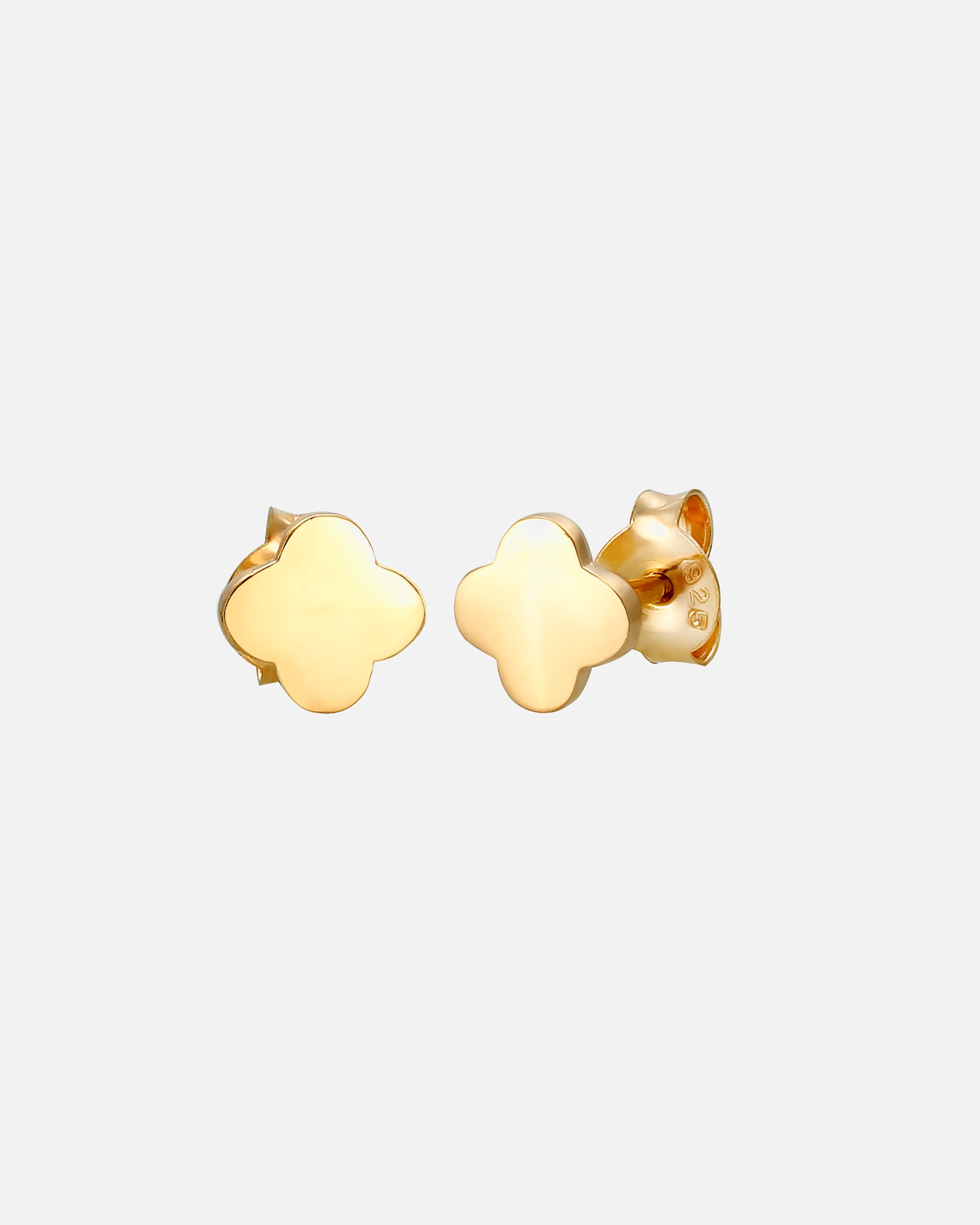 Boucles d'oreilles pour Femme Elli Bouchon symbole trèfle classique Argent 925 goldfarben