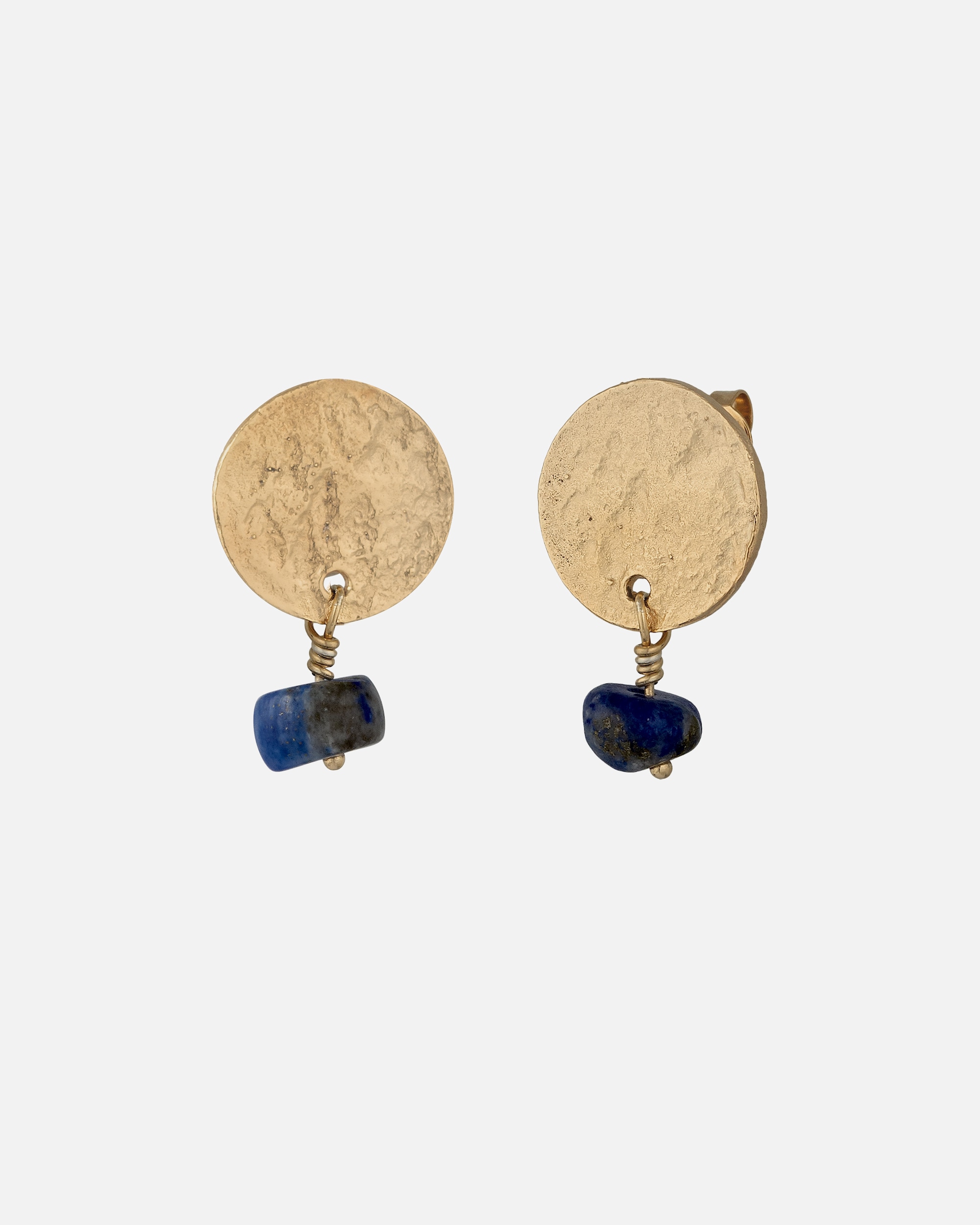 Boucles d'oreilles pour Femme Elli Clou Platelet Lapis Lazuli Bleu 925 Sterling Silver Gold-plated goldfarben
