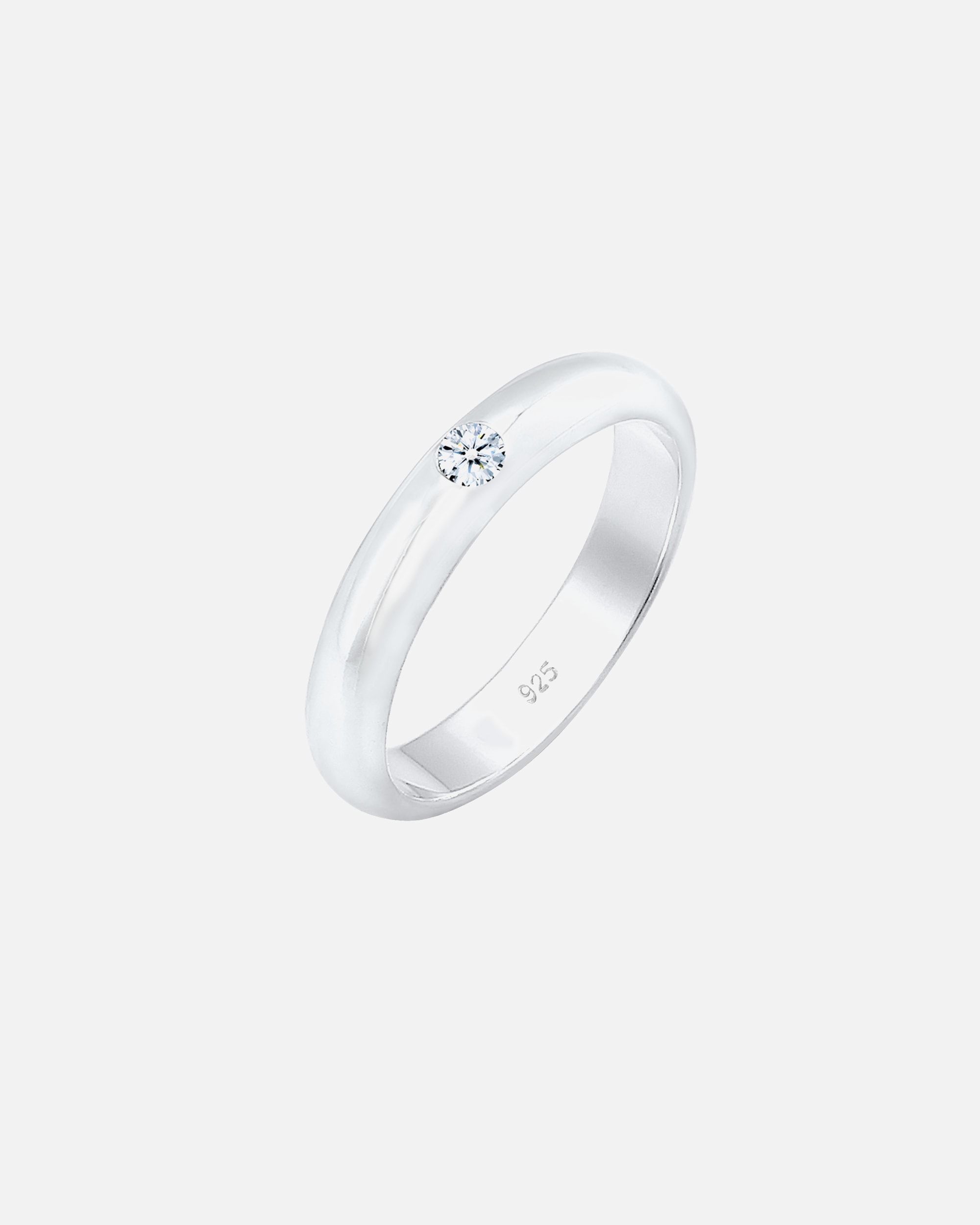 Bague pour Femme Elli DIAMONDS Solitaire fiançailles diamant (0.06 ct.) Argent 925 54