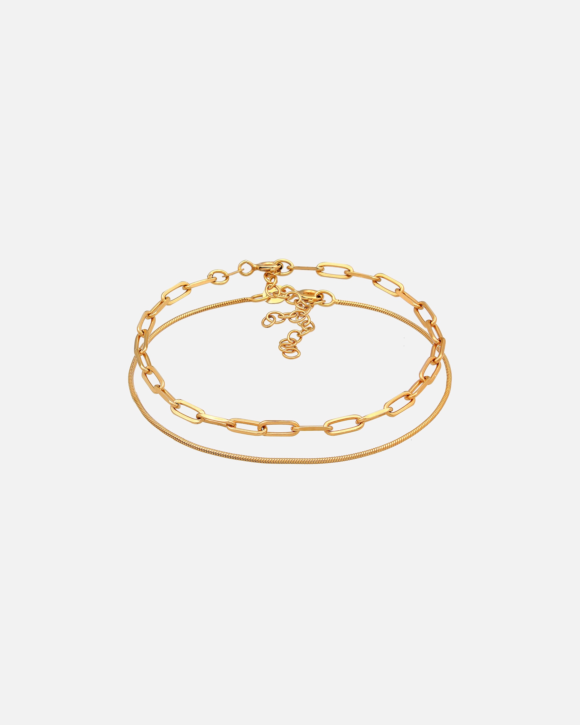 Bracelet pour Femme Elli PREMIUM Elli PREMIUM Bracelet Femmes maillons Basic set de 2 en argent sterling 925 goldfarben