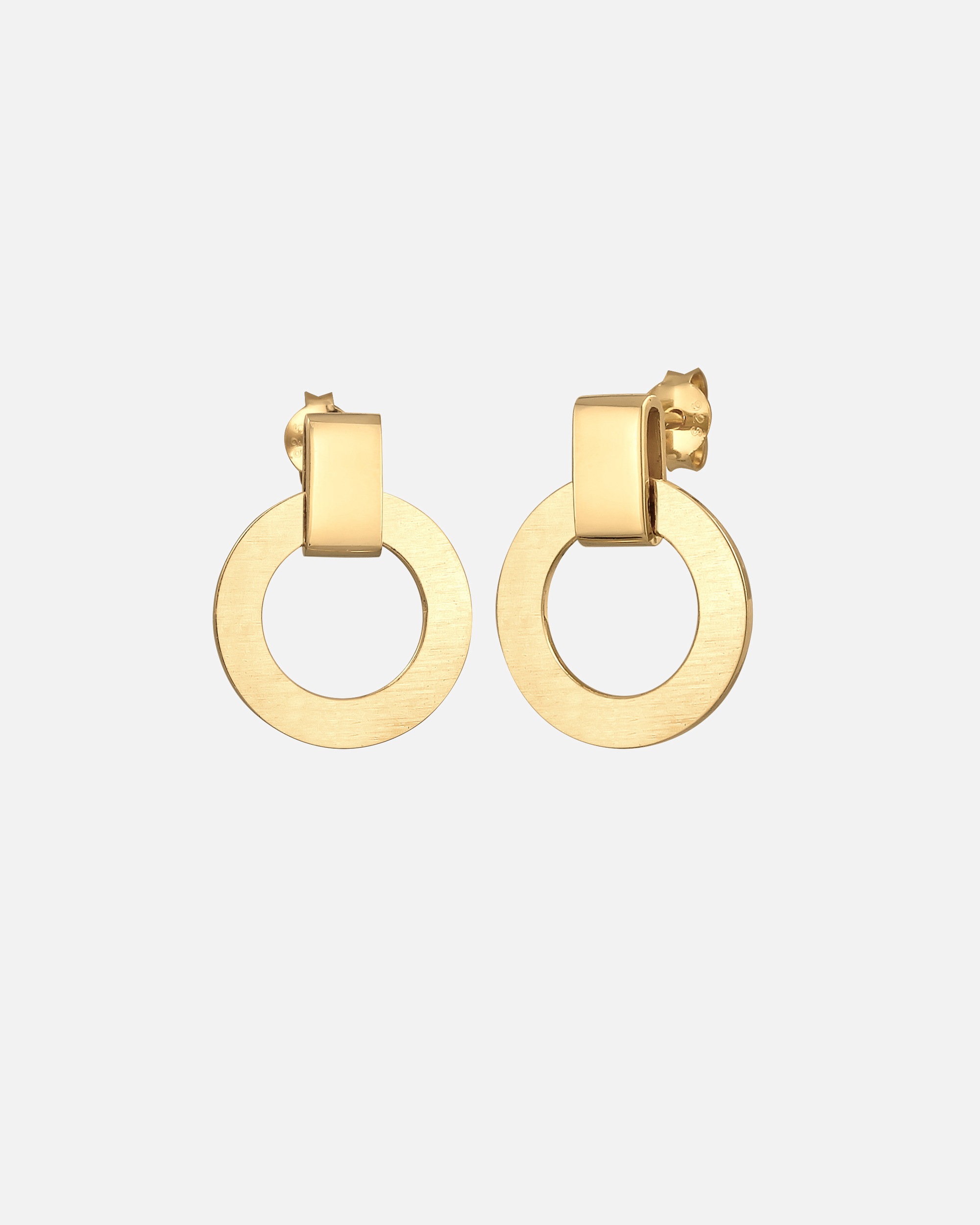 Boucles d'oreilles pour Femme Elli Ohrstecker Kreis Rund Modern 925 Silber goldfarben